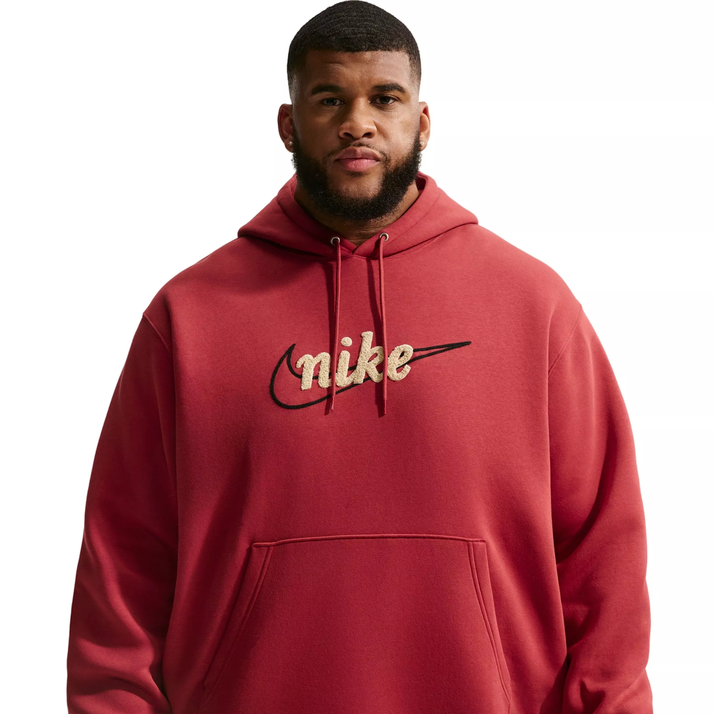 Nike Men's Sportswear Club BB CTB Fleece Hoodie - CRIMSON