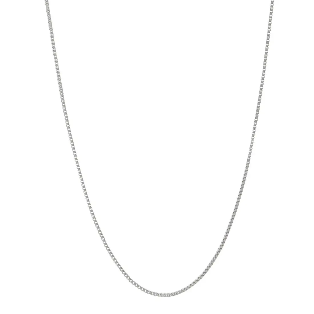 King Ice 1mm Box Chain - White Gold - WHITE GOLD