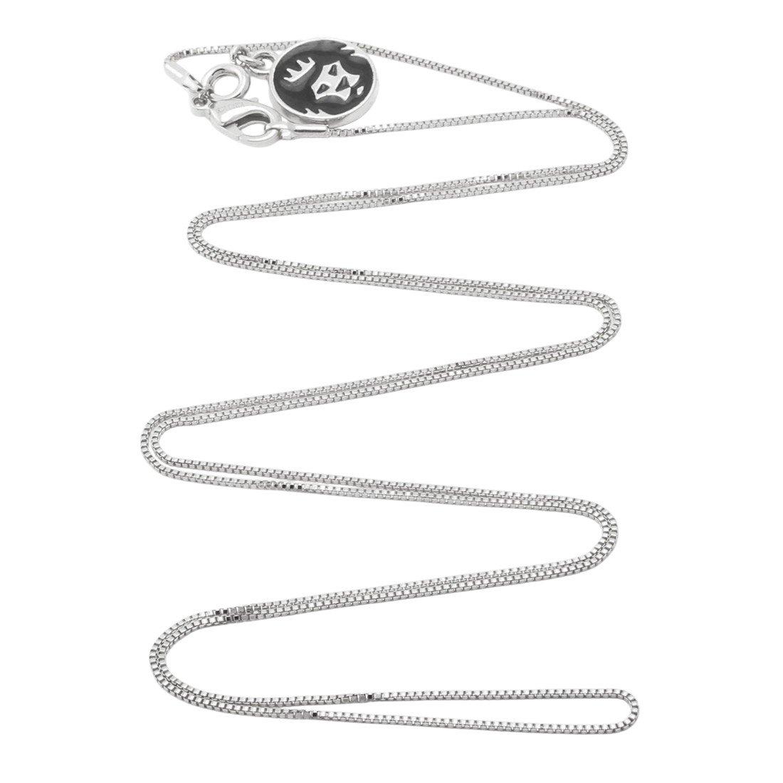King Ice 1mm Box Chain - White Gold - WHITE GOLD