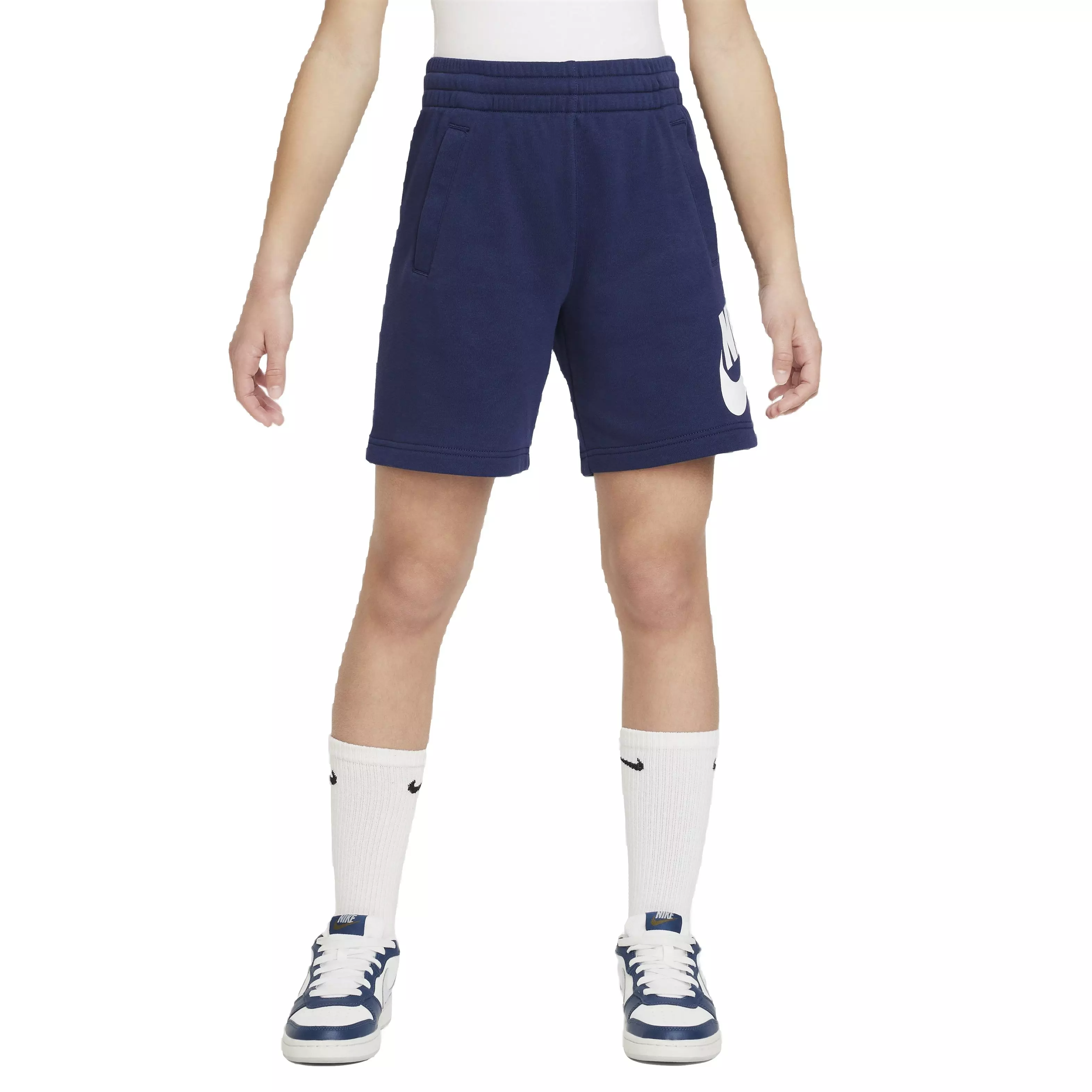 Nike Big Kids' Sportswear Club French Terry HBR Shorts - Navy - NAVY