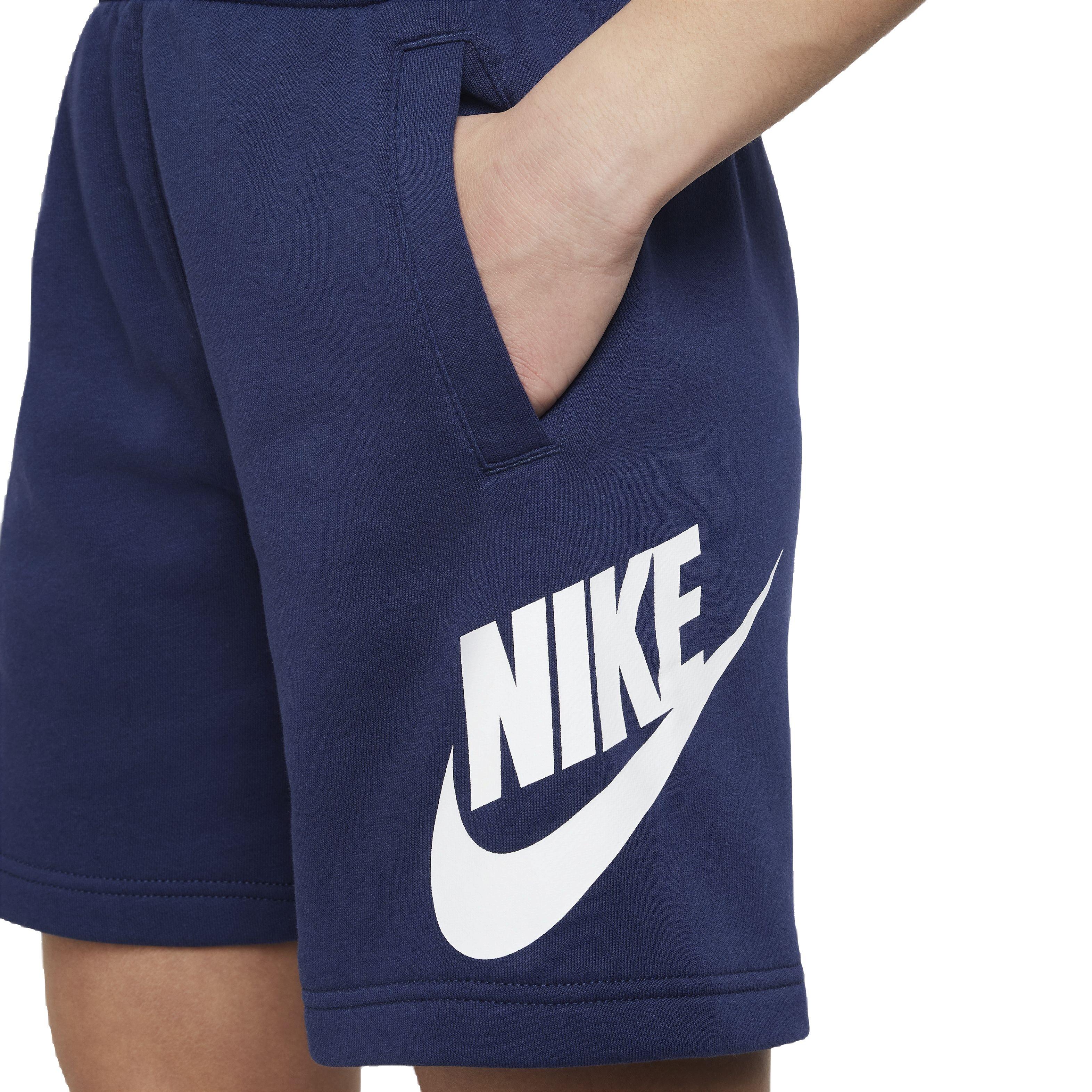 Nike Big Kids' Sportswear Club French Terry HBR Shorts - Navy - NAVY Thumbnail View 4