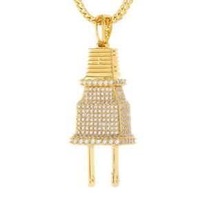 King Ice Iced Plug Necklace - GOLD