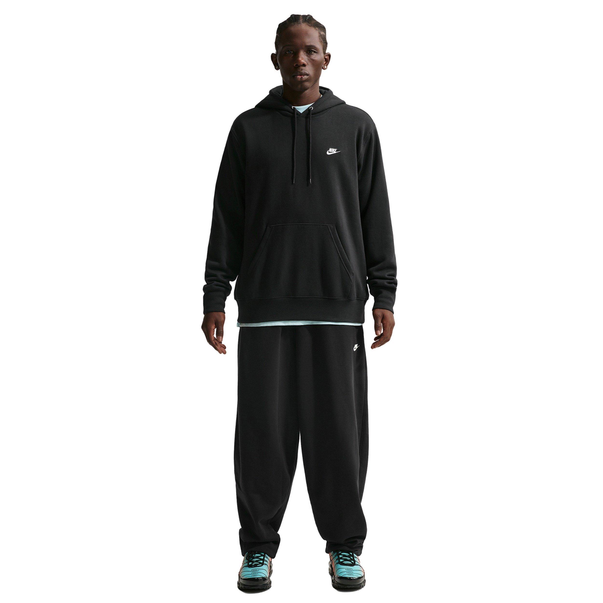 Nike Men's Sportswear Club Oversized French Terry Pants - BLACK Thumbnail View 5