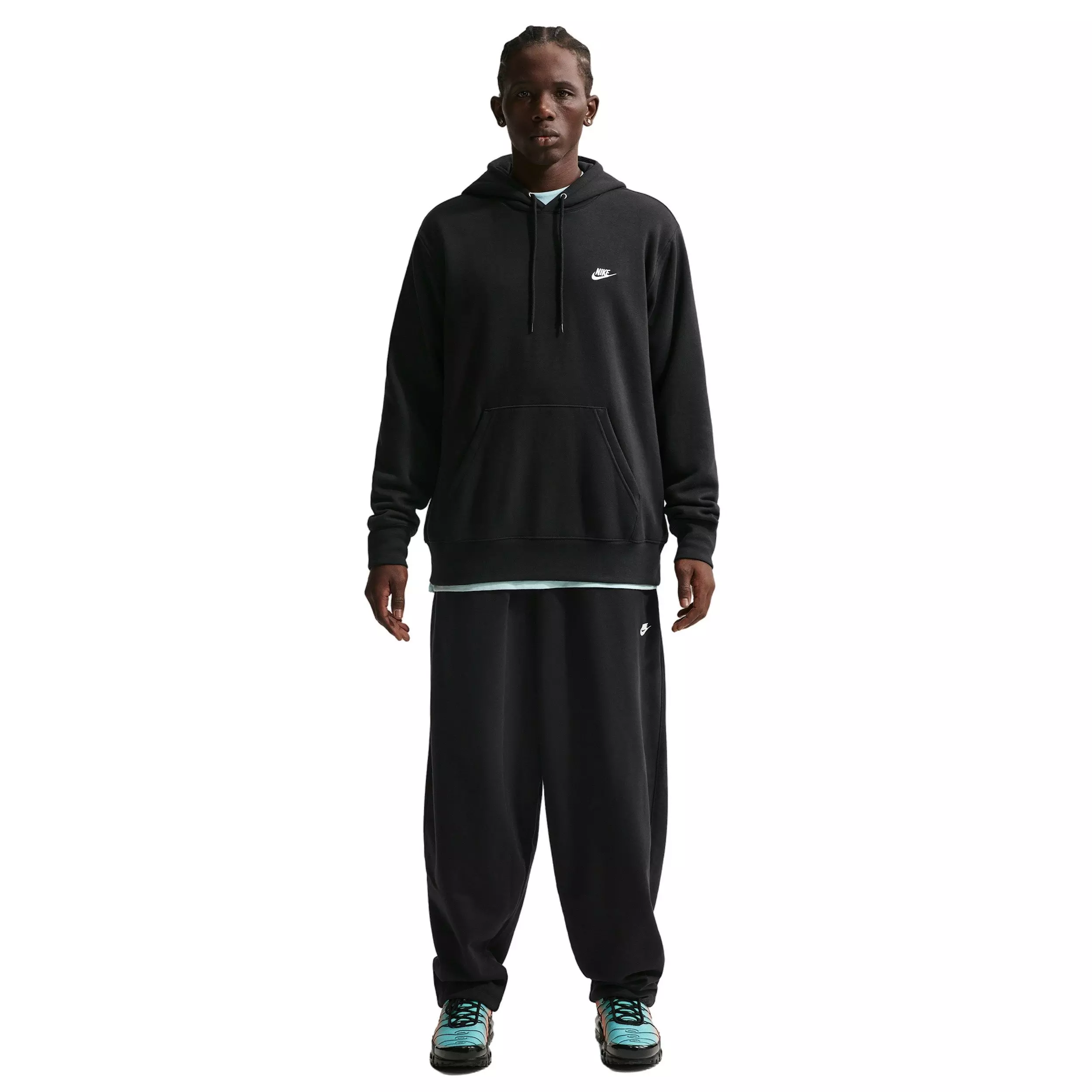 Nike Men's Sportswear Club Oversized French Terry Pants - BLACK