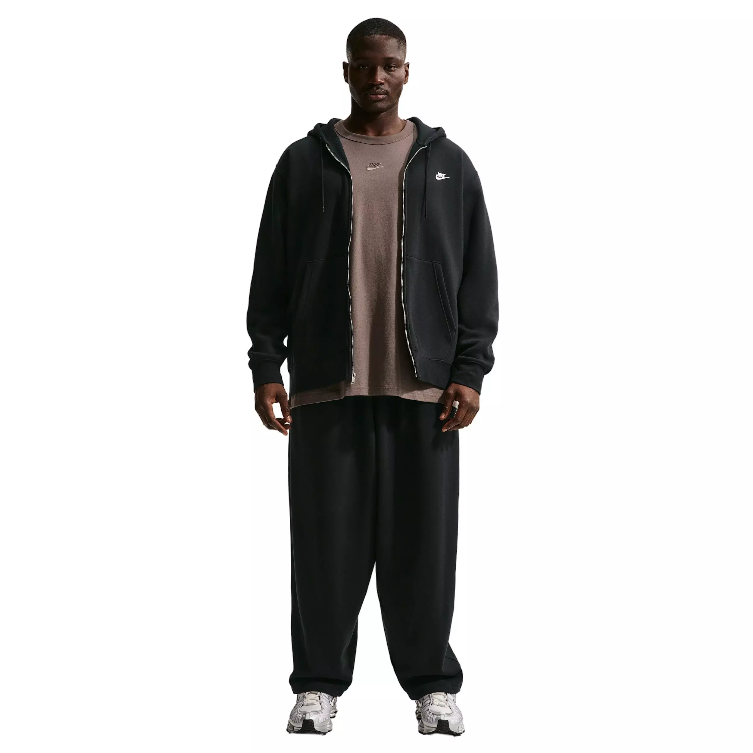 Nike Men's Sportswear Club Oversized French Terry Pants - BLACK