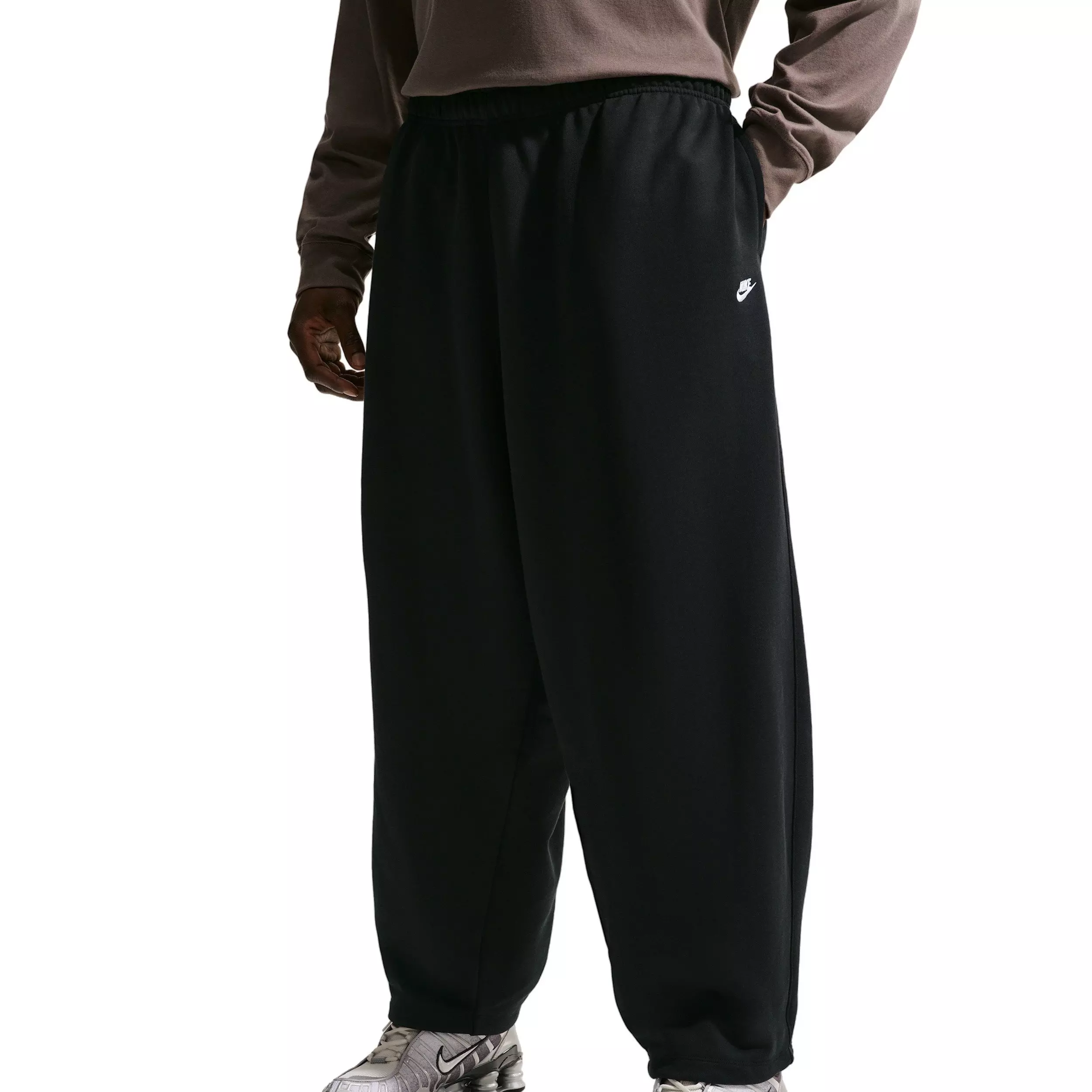 Nike Men's Sportswear Club Oversized French Terry Pants - BLACK