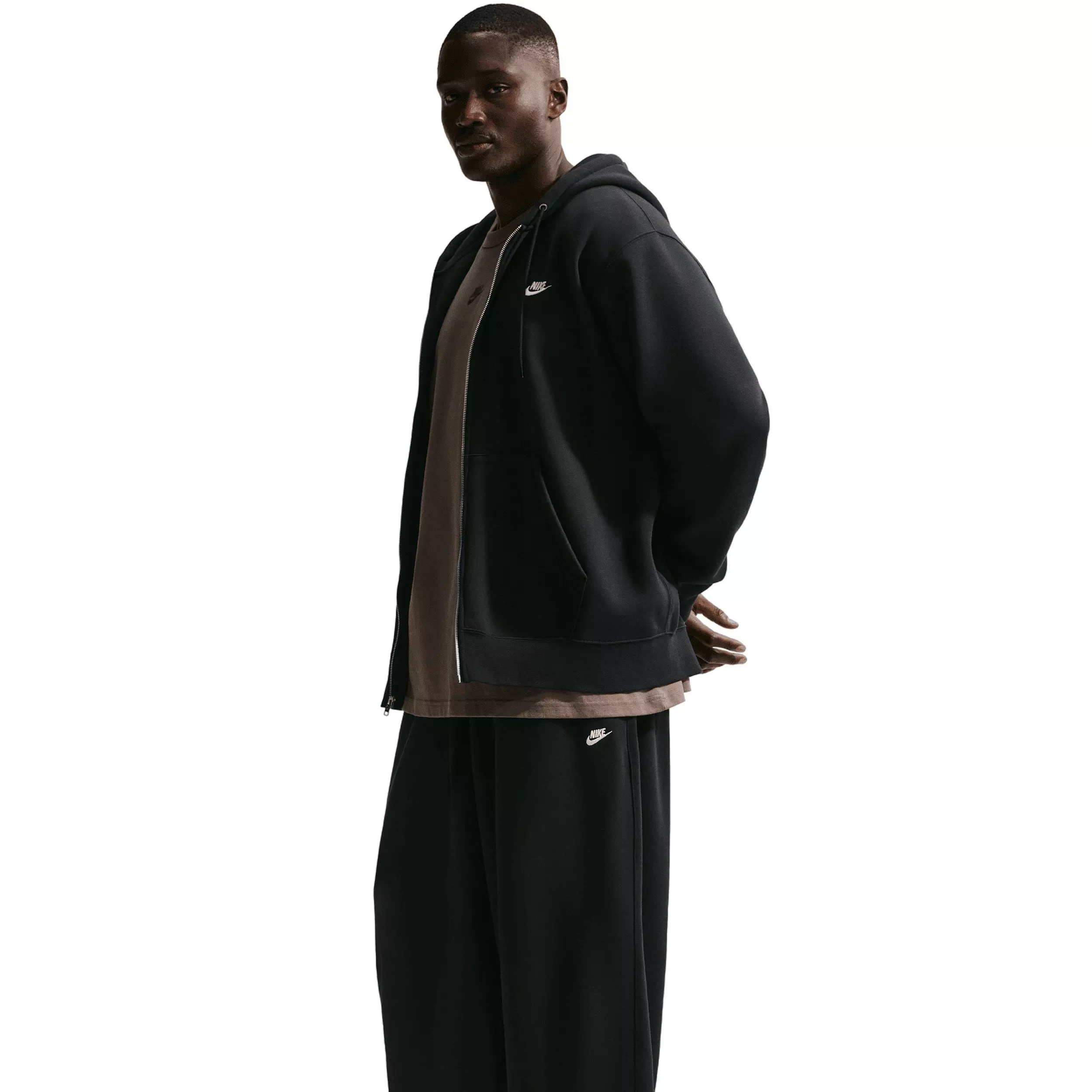 Nike Men's Sportswear Club Oversized French Terry Pants - BLACK