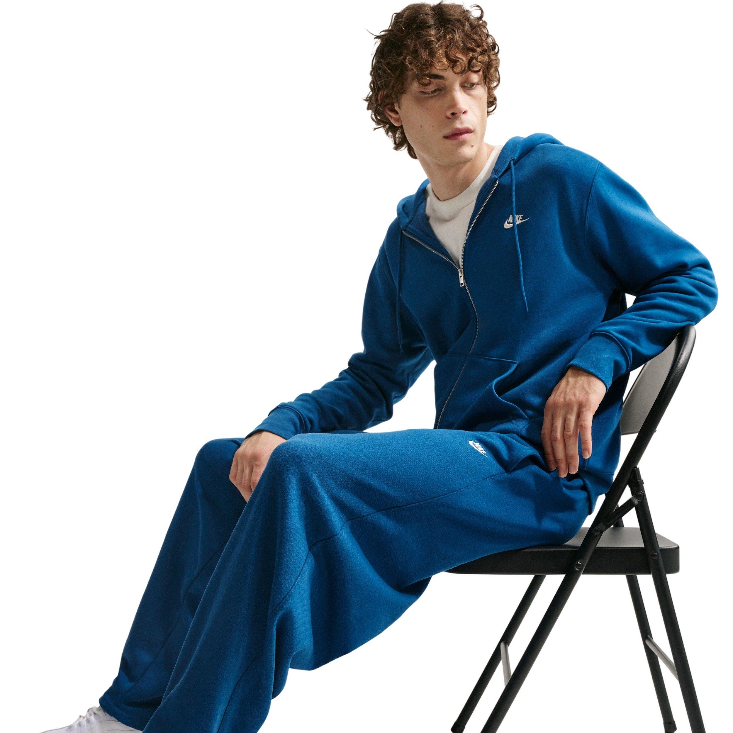 Nike Men's Sportswear Club Oversized French Terry Pants - BLUE Thumbnail View 3