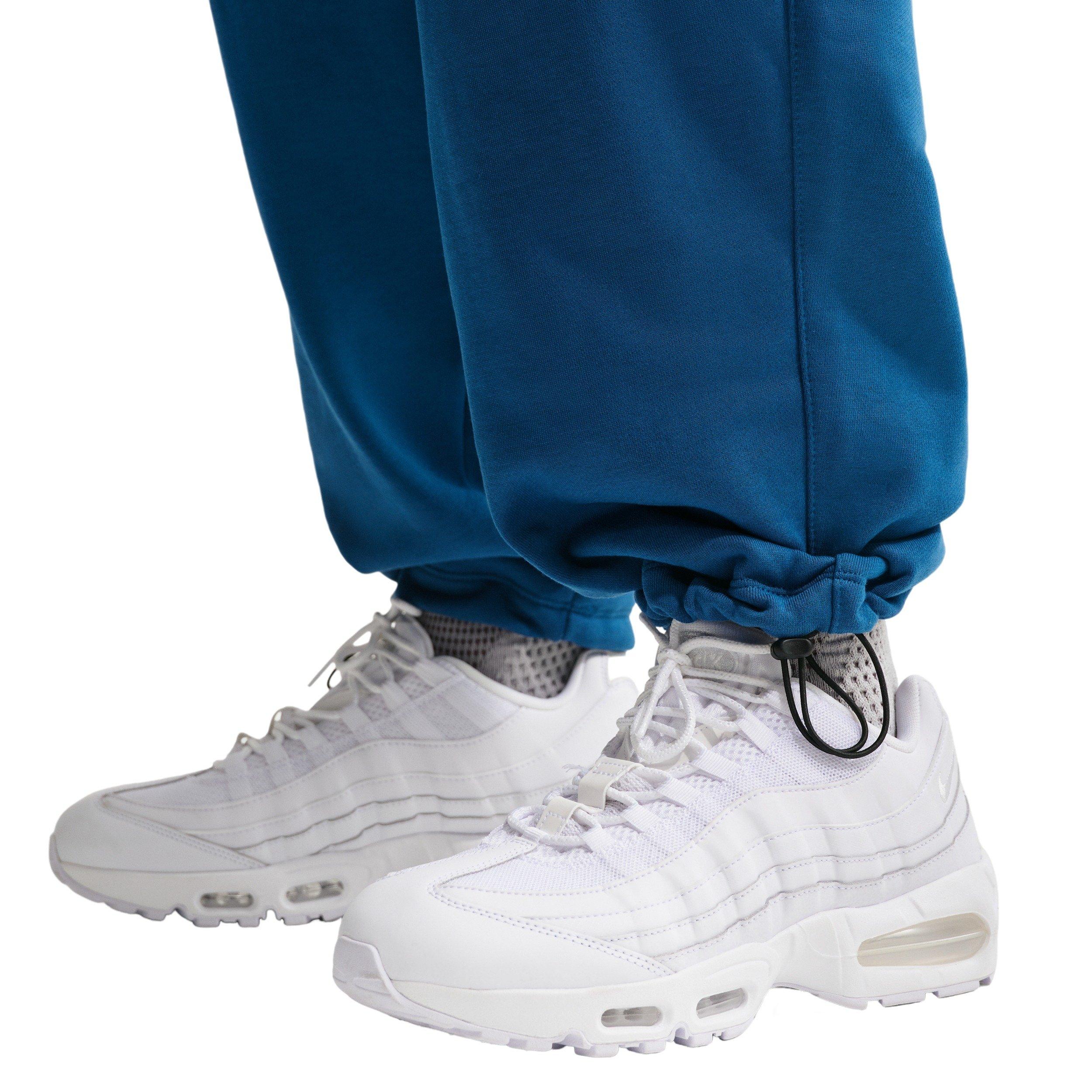 Nike Men's Sportswear Club Oversized French Terry Pants - BLUE Thumbnail View 4