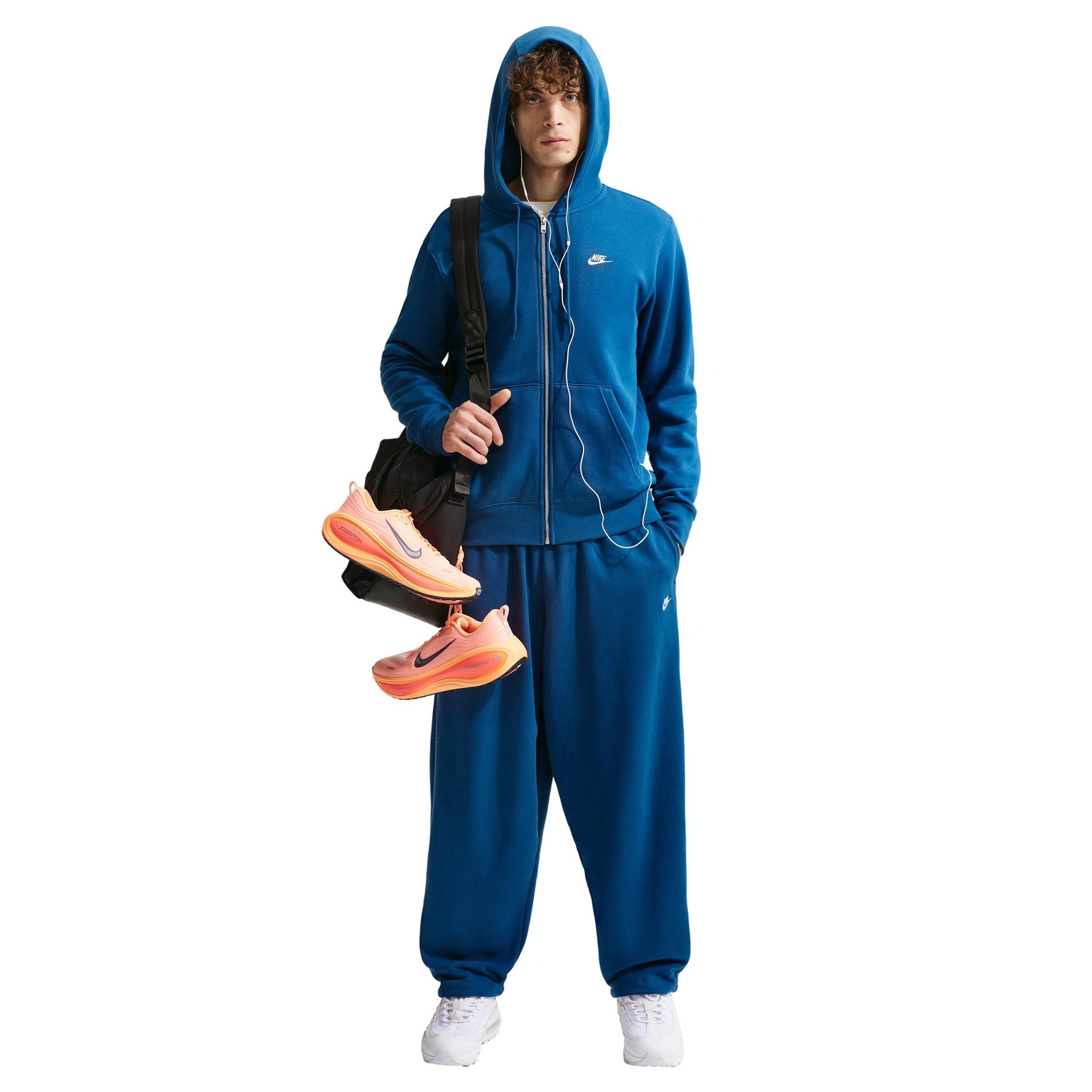 Nike Men's Sportswear Club Oversized French Terry Pants - BLUE Thumbnail View 5