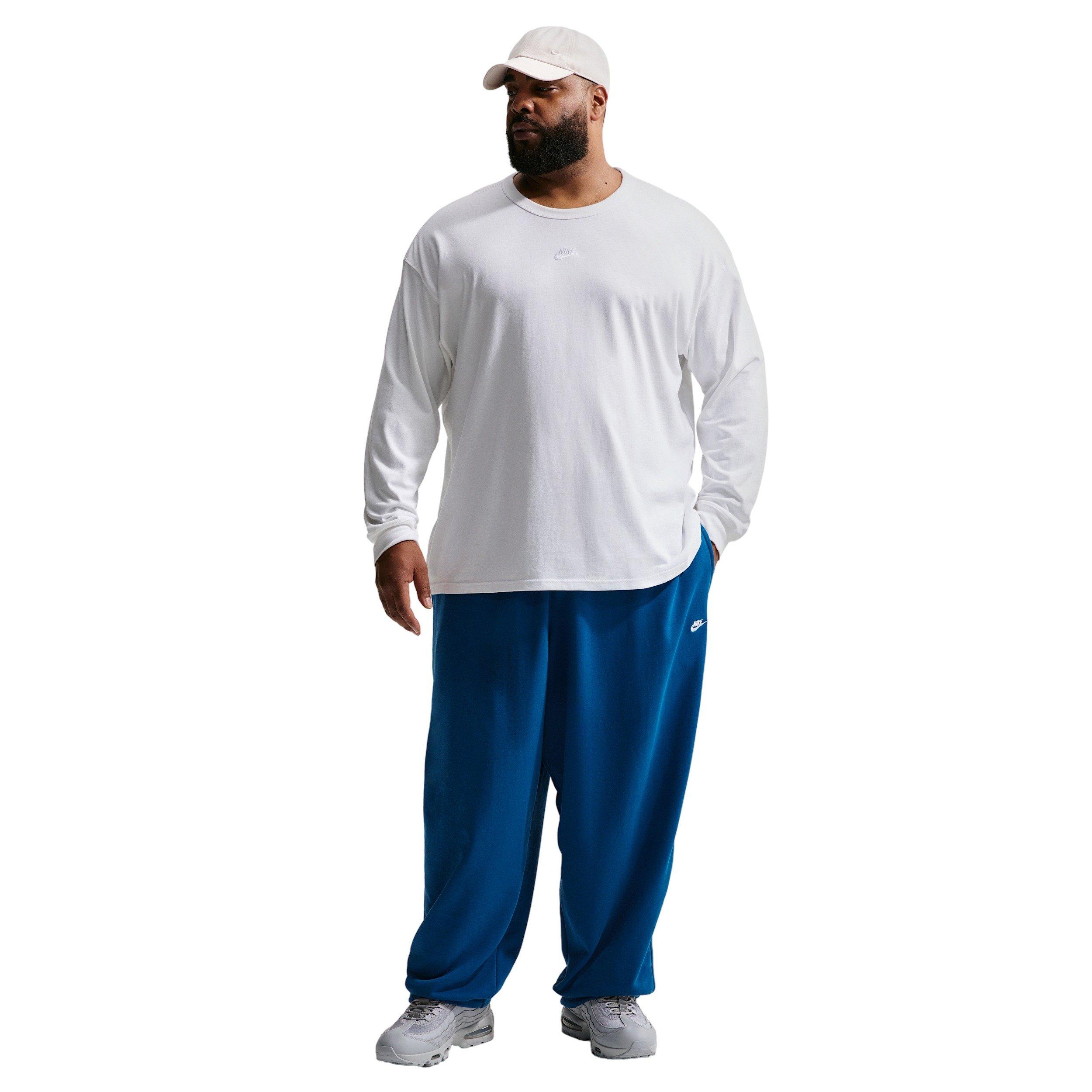 Nike Men's Sportswear Club Oversized French Terry Pants - BLUE Thumbnail View 7