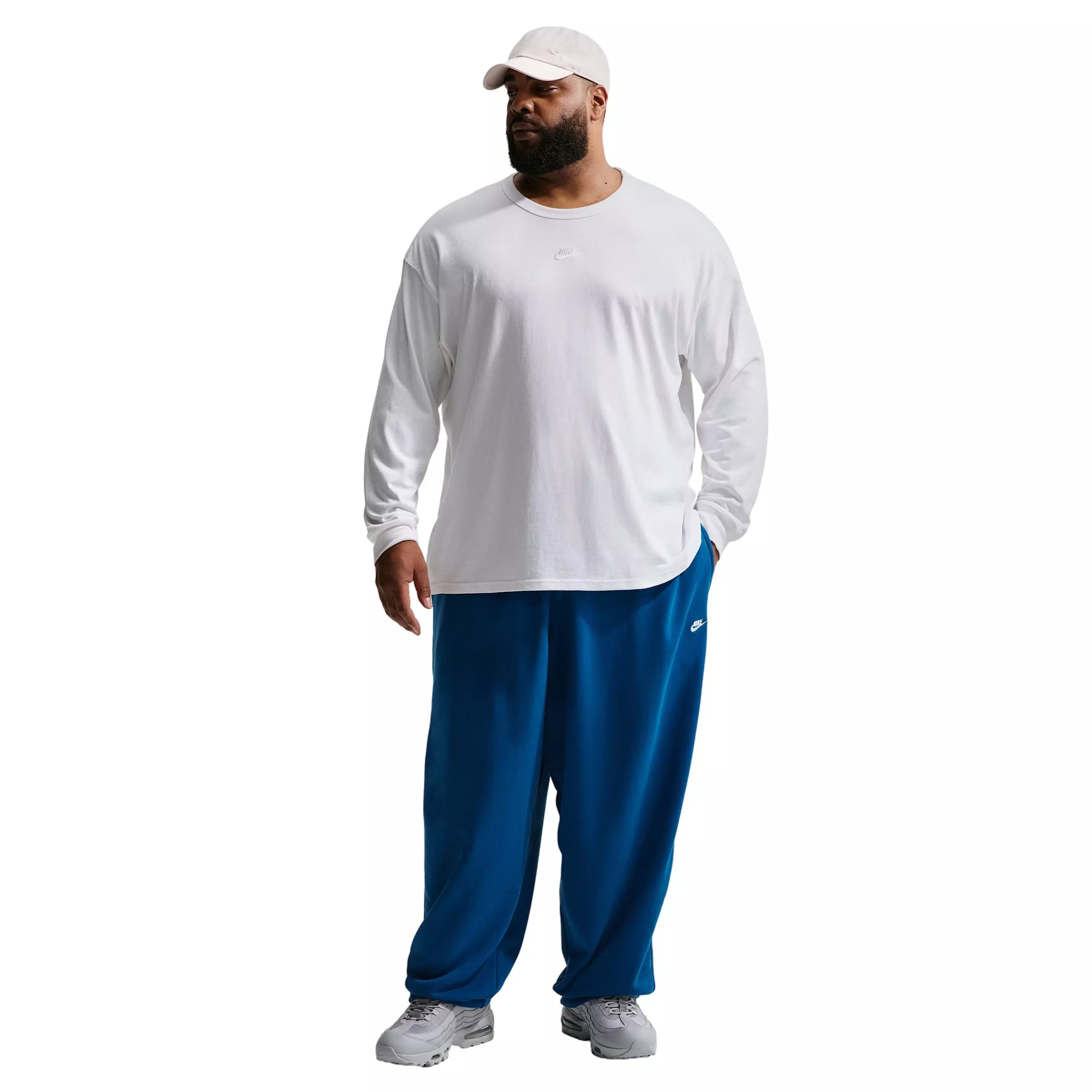 Nike Men's Sportswear Club Oversized French Terry Pants - BLUE