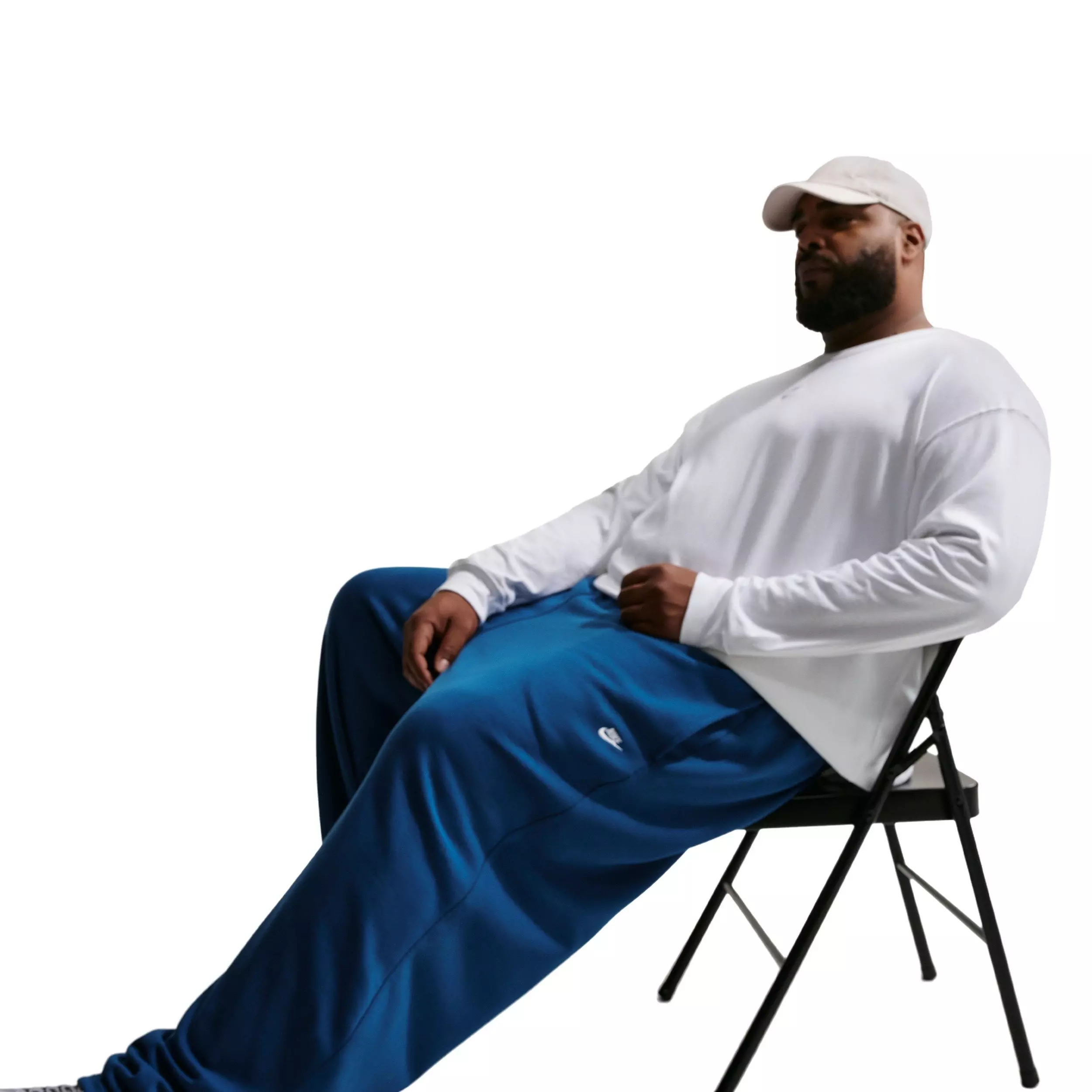 Nike Men's Sportswear Club Oversized French Terry Pants - BLUE