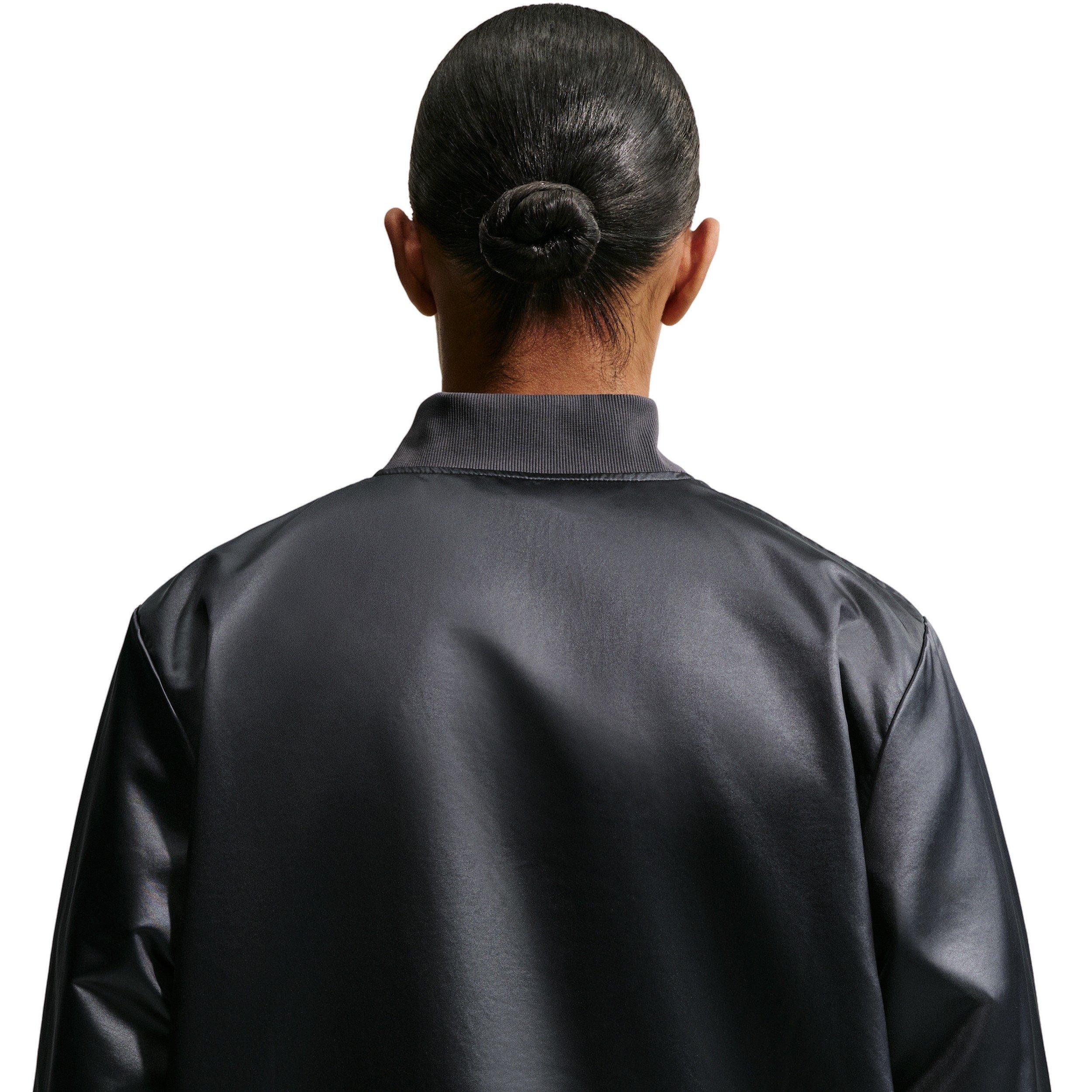 Nike Men's Sportswear Club Varsity Jacket - BLACK Thumbnail View 2