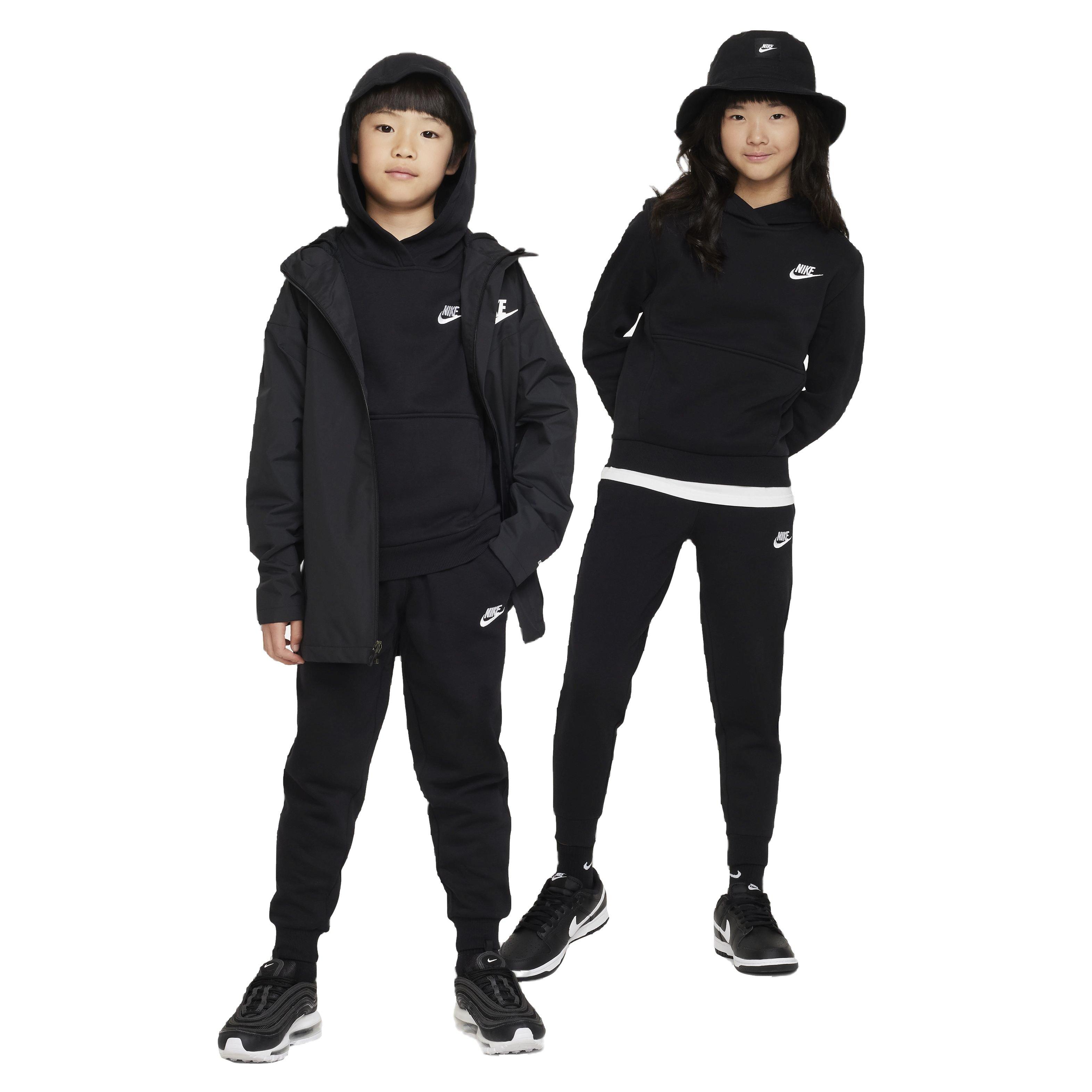 Nike Big Kids' Sportswear Club Fleece LBR Hoodie - Black - BLACK Thumbnail View 5