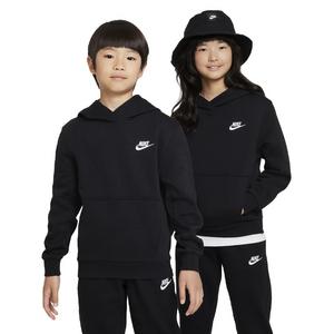 Nike Big Kids' Sportswear Club Fleece LBR Hoodie -Black