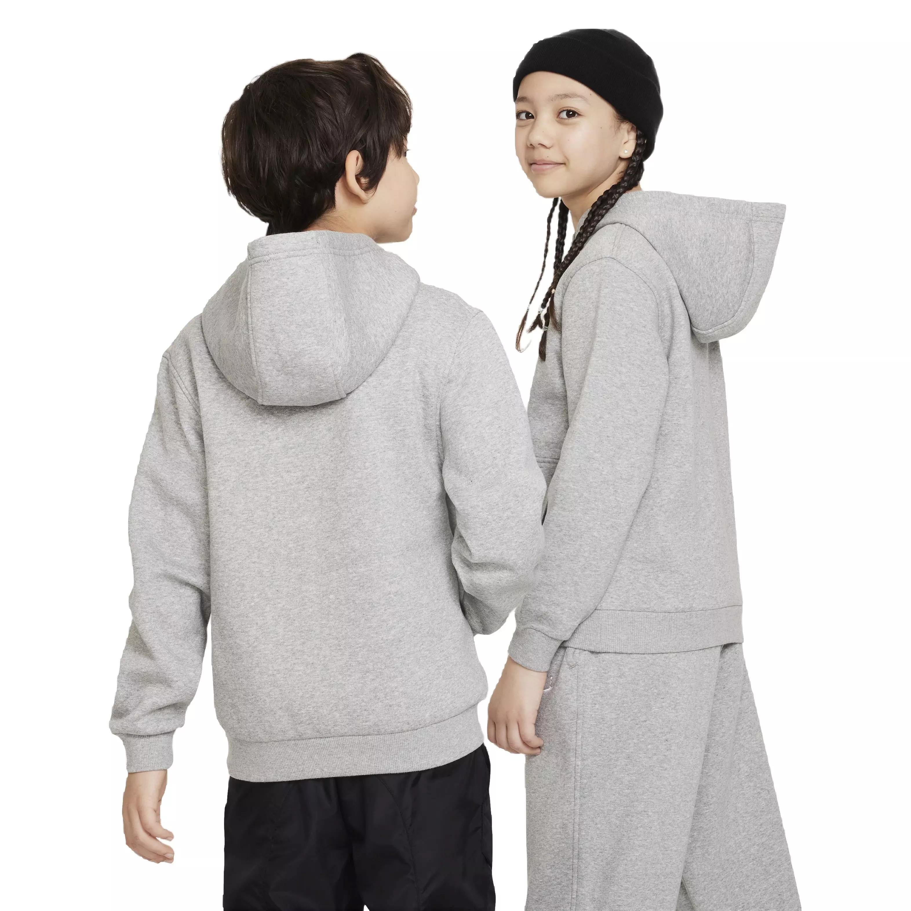 Nike Big Kids' Sportswear Club Fleece LBR Hoodie - Grey - GREY