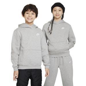 Nike Big Kids' Sportswear Club Fleece LBR Hoodie -Grey