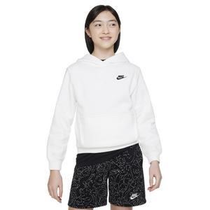 Nike Big Kids' Sportswear Club Fleece LBR Hoodie -White