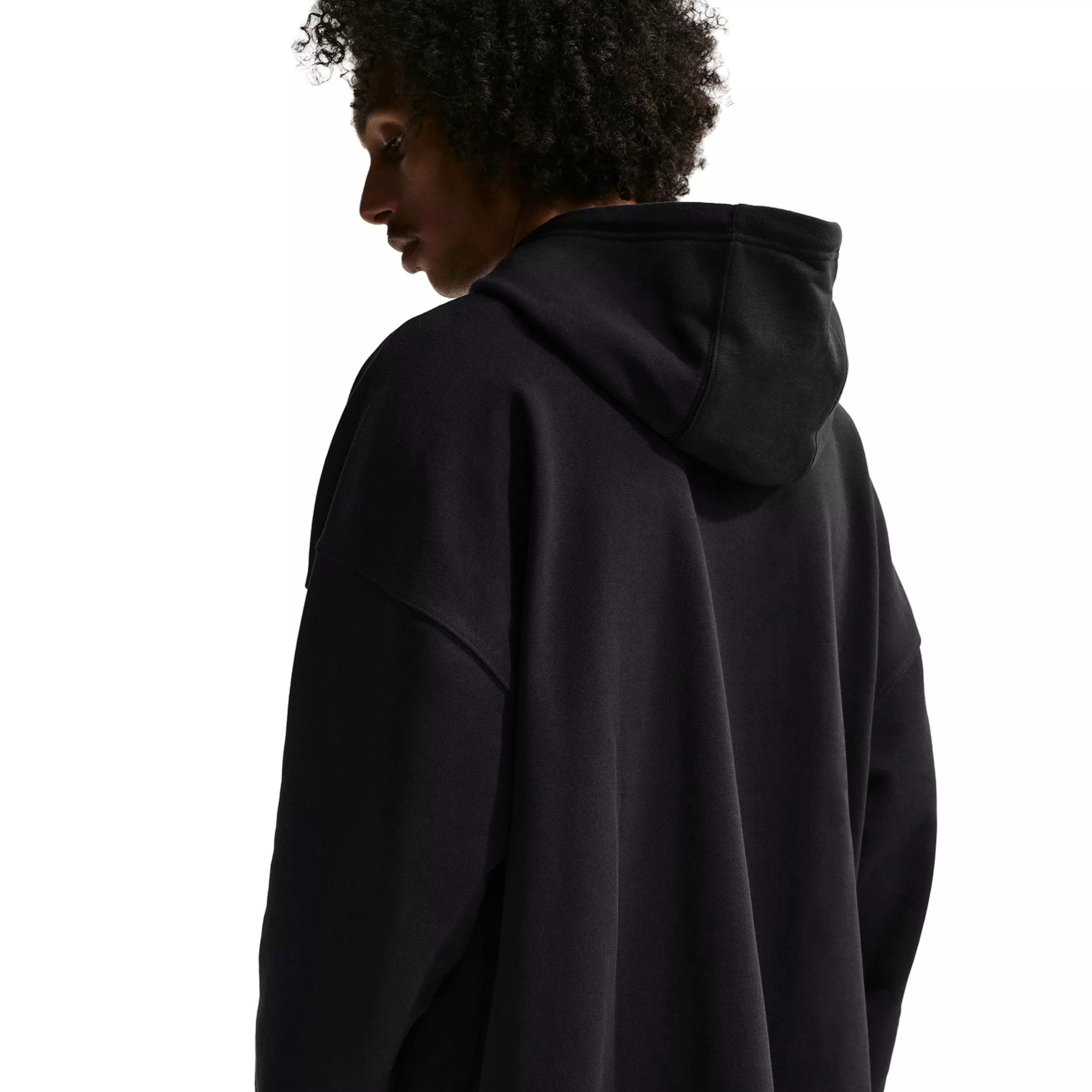 Nike Men's Sportswear Club Oversized French Terry Pullover Hoodie - BLACK