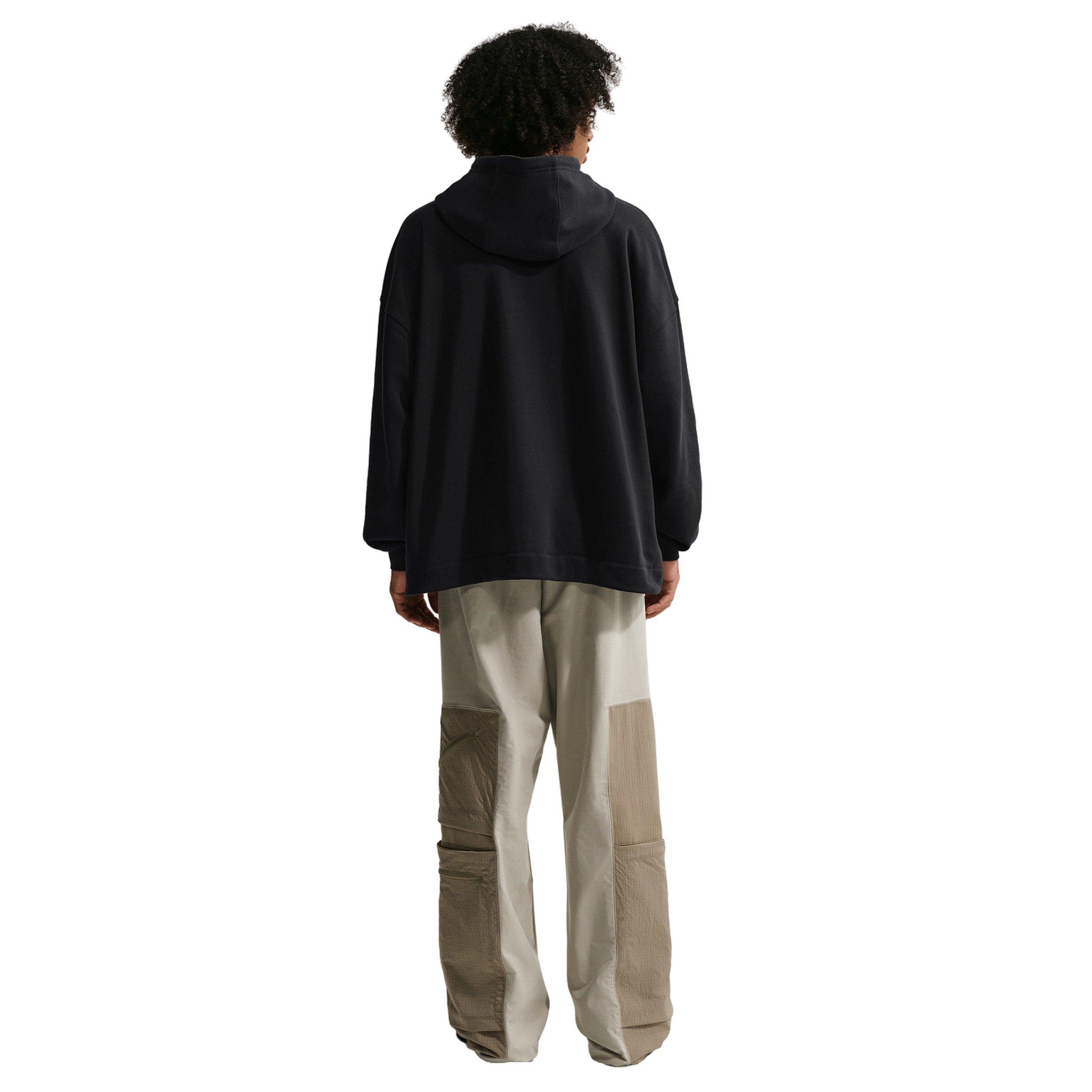 Nike Men's Sportswear Club Oversized French Terry Pullover Hoodie - BLACK Thumbnail View 5