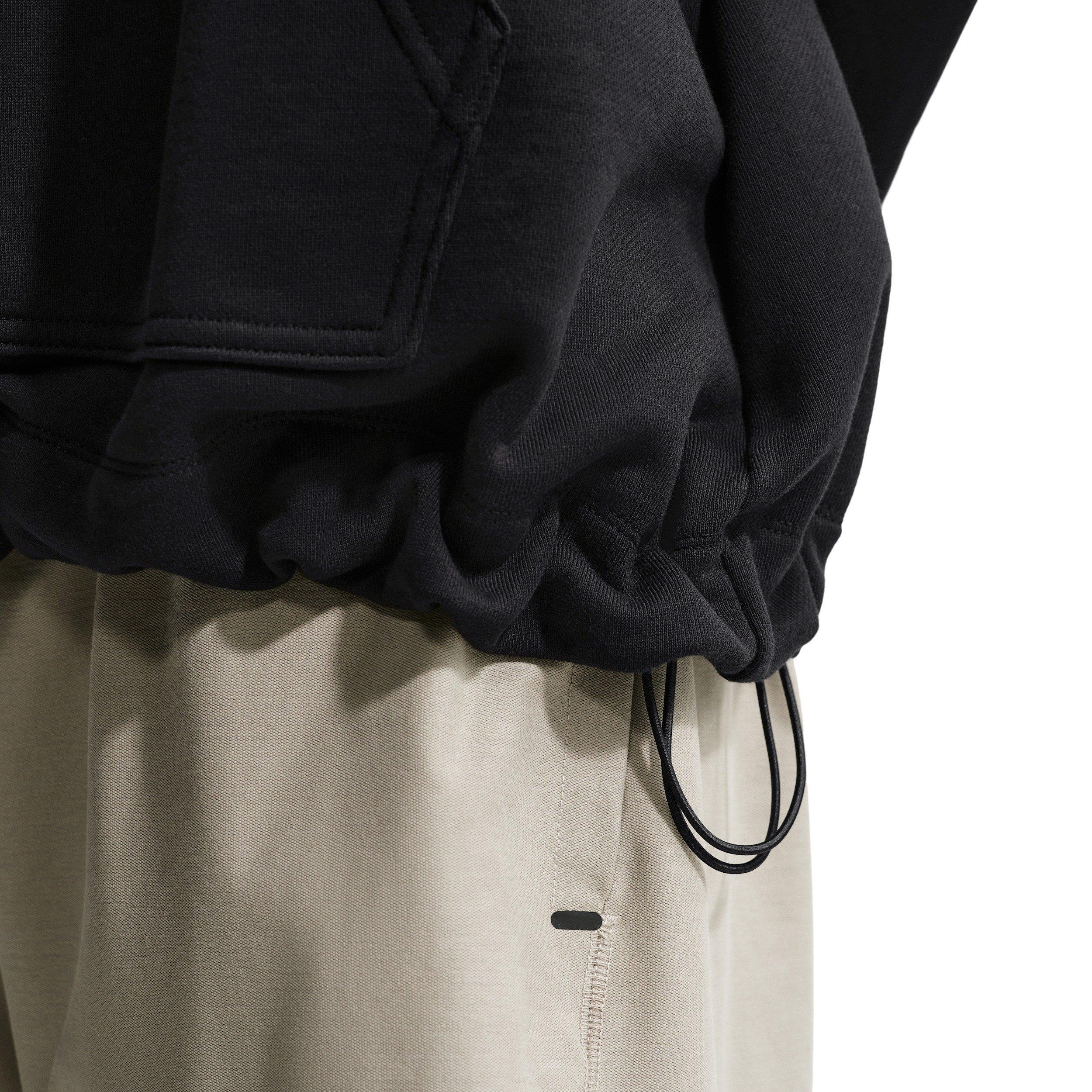 Nike Men's Sportswear Club Oversized French Terry Pullover Hoodie - BLACK Thumbnail View 6