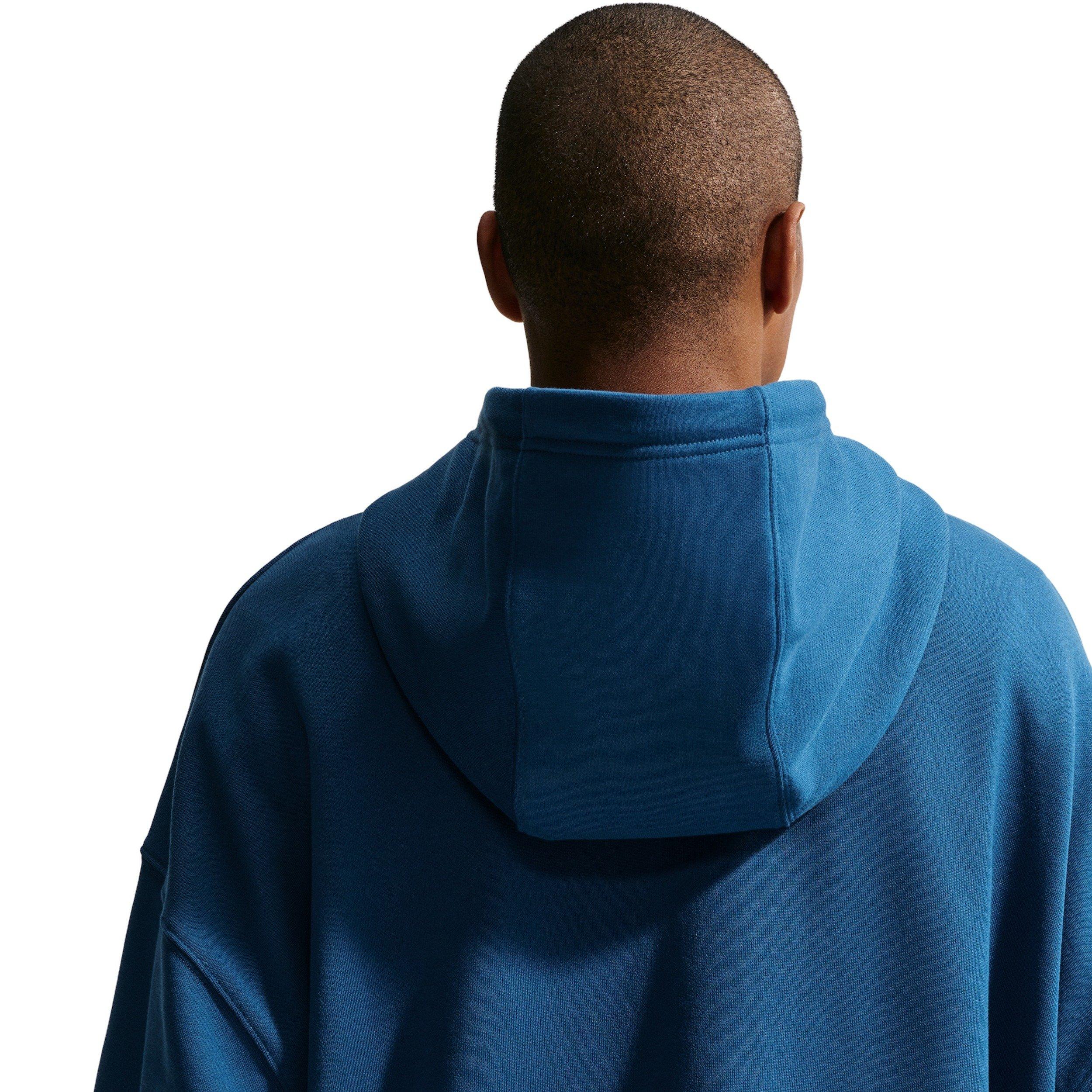 Nike Men's Sportswear Club Oversized French Terry Pullover Hoodie - BLUE Thumbnail View 2