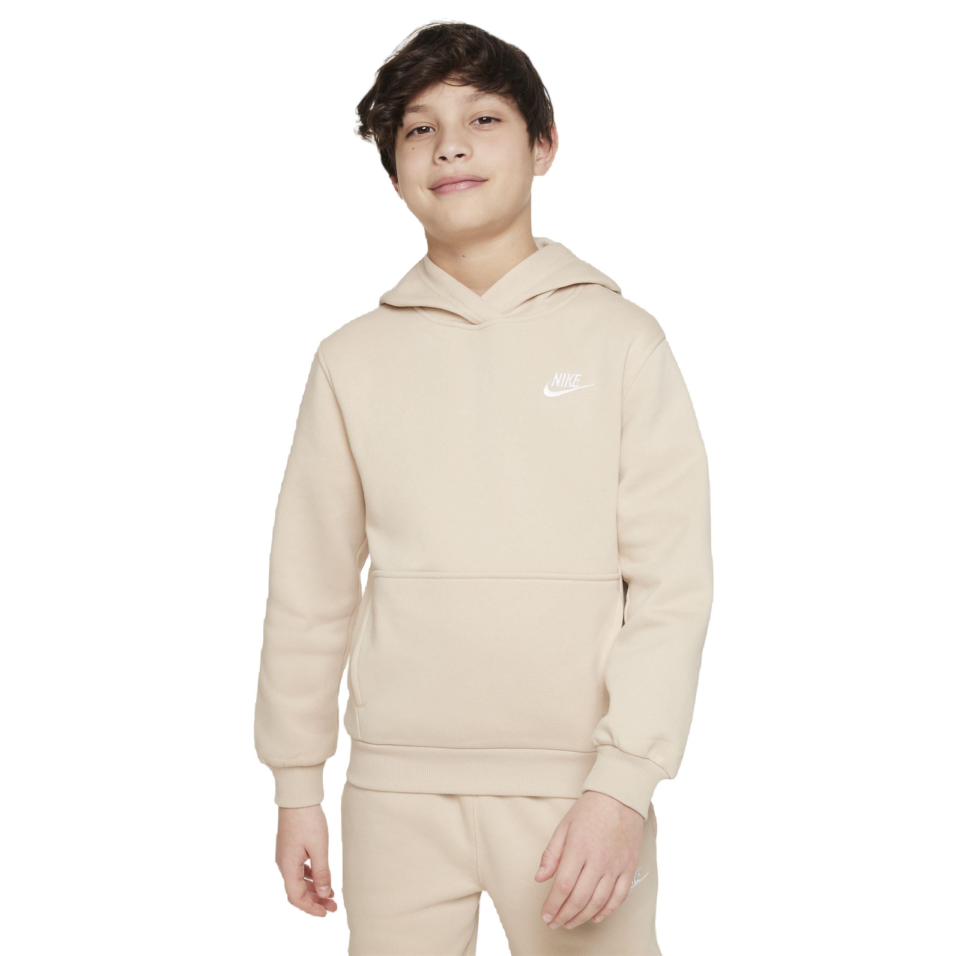 Nike Big Kids' Sportswear Club Fleece LBR Hoodie - Brown - BROWN Thumbnail View 1