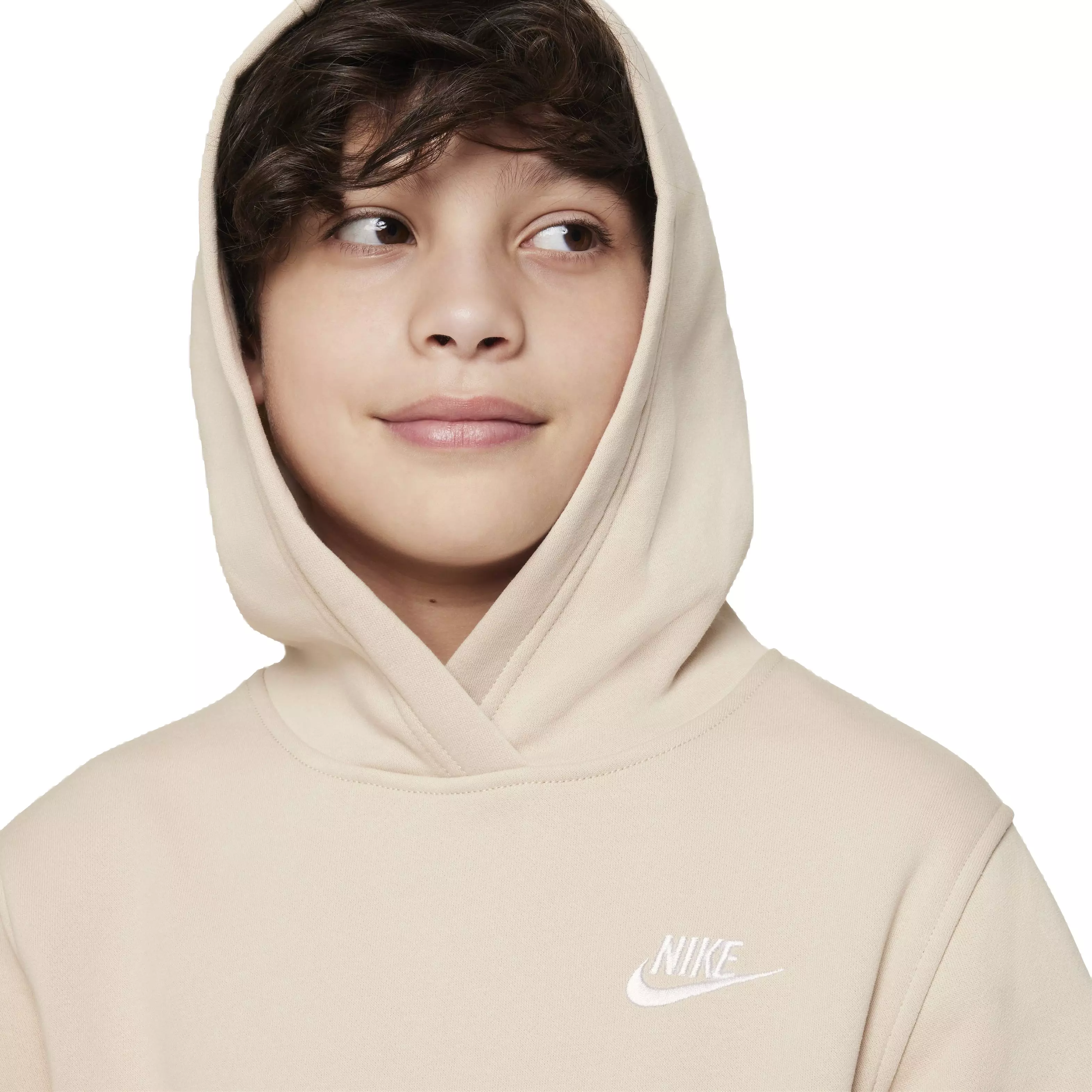 Nike Big Kids' Sportswear Club Fleece LBR Hoodie - Brown - BROWN