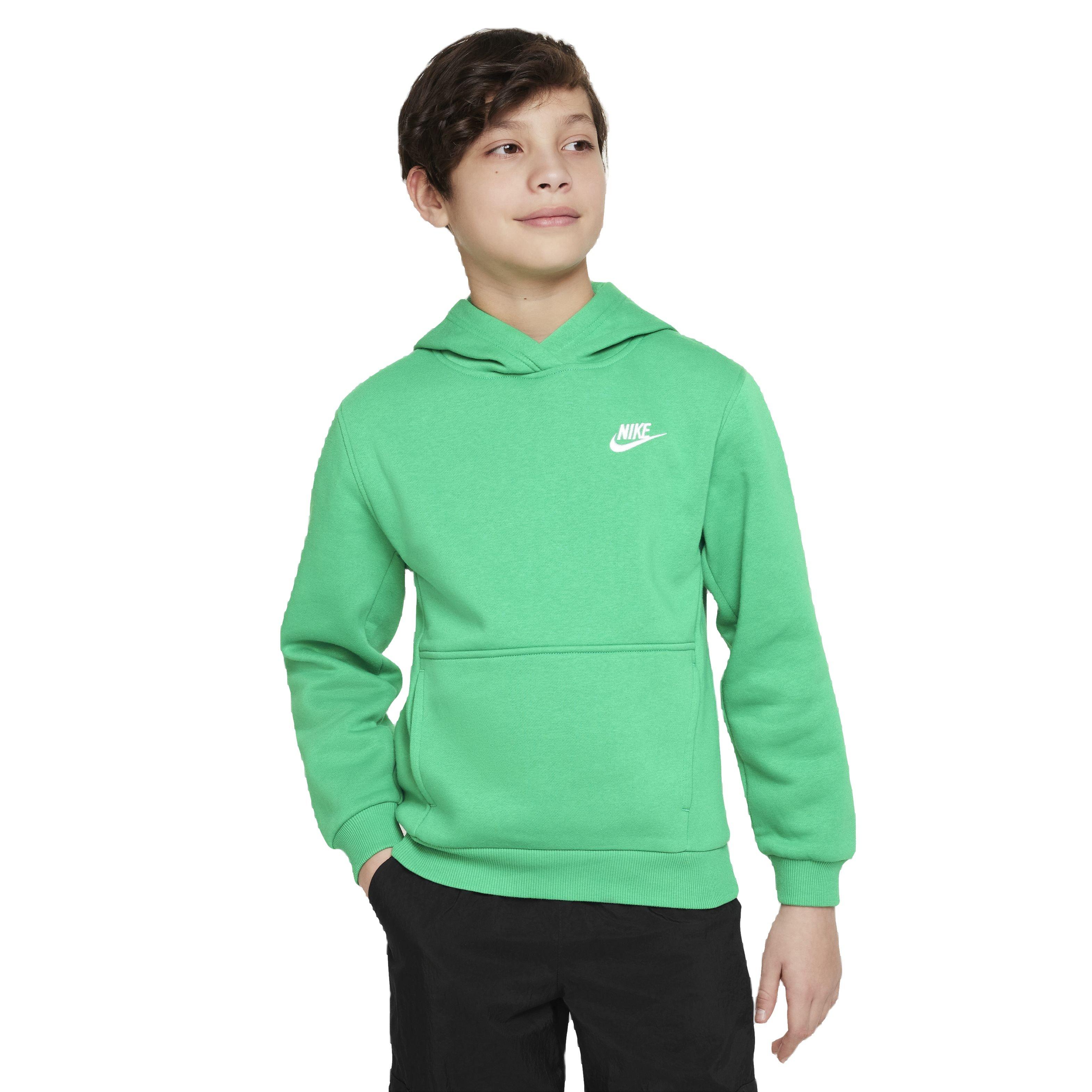 Nike Big Kids' Sportswear Club Fleece LBR Hoodie -Green - GREEN Thumbnail View 1