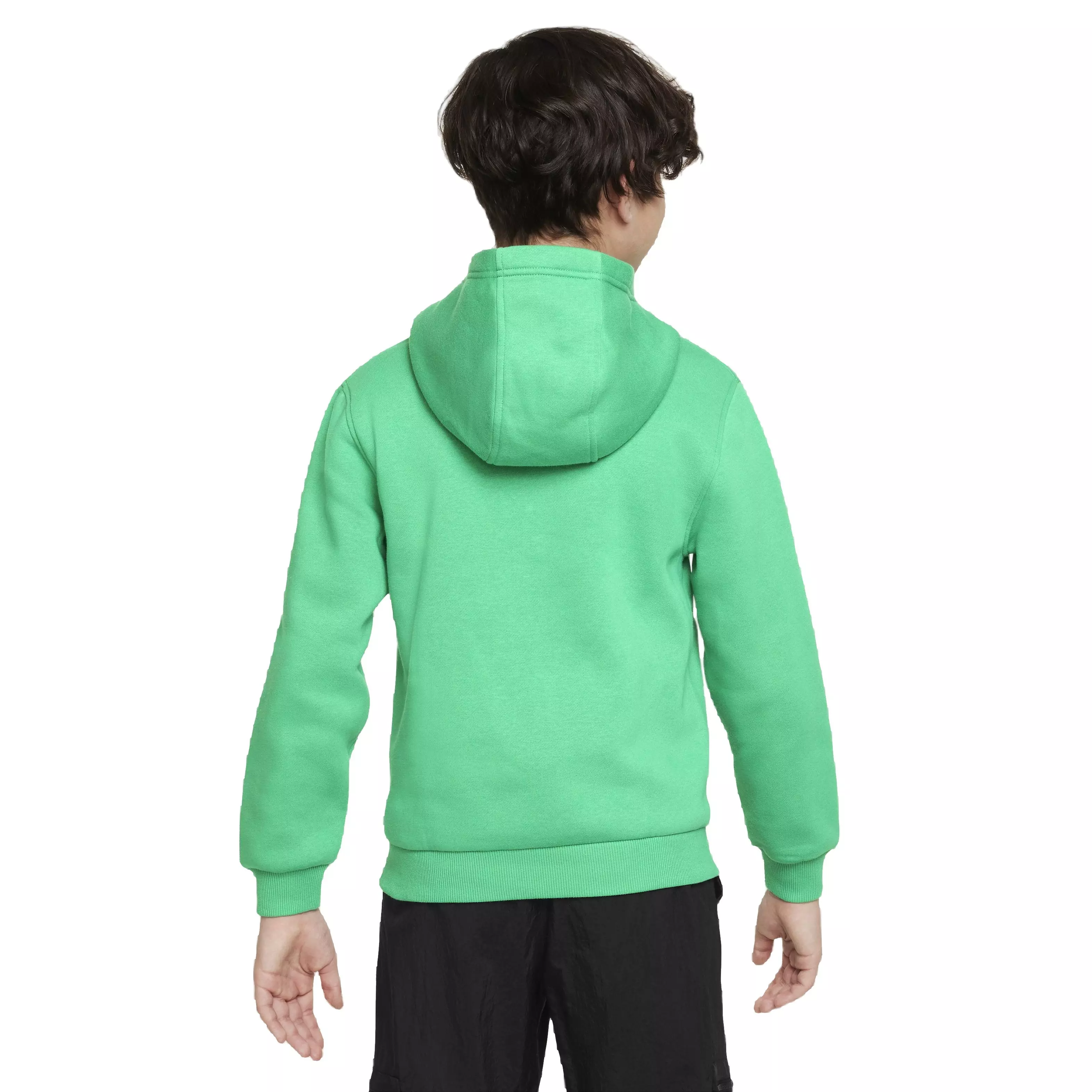 Nike Big Kids' Sportswear Club Fleece LBR Hoodie -Green - GREEN