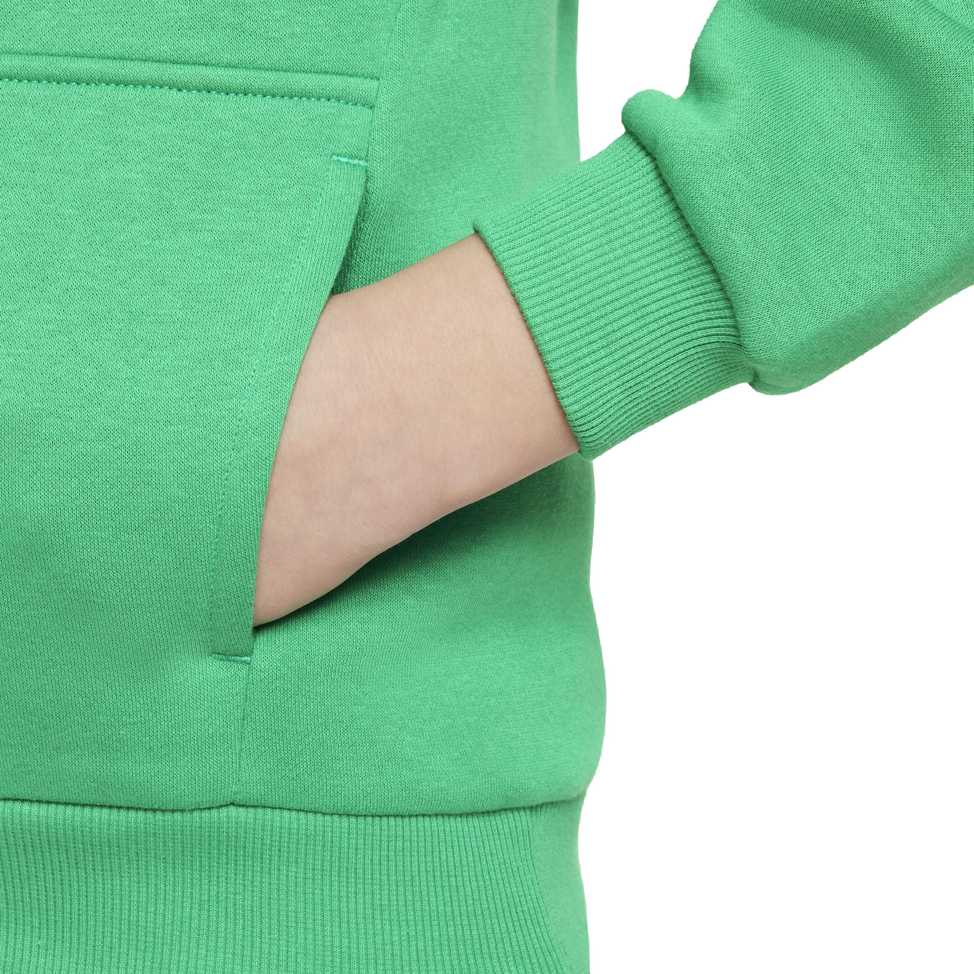 Nike Big Kids' Sportswear Club Fleece LBR Hoodie -Green - GREEN Thumbnail View 4