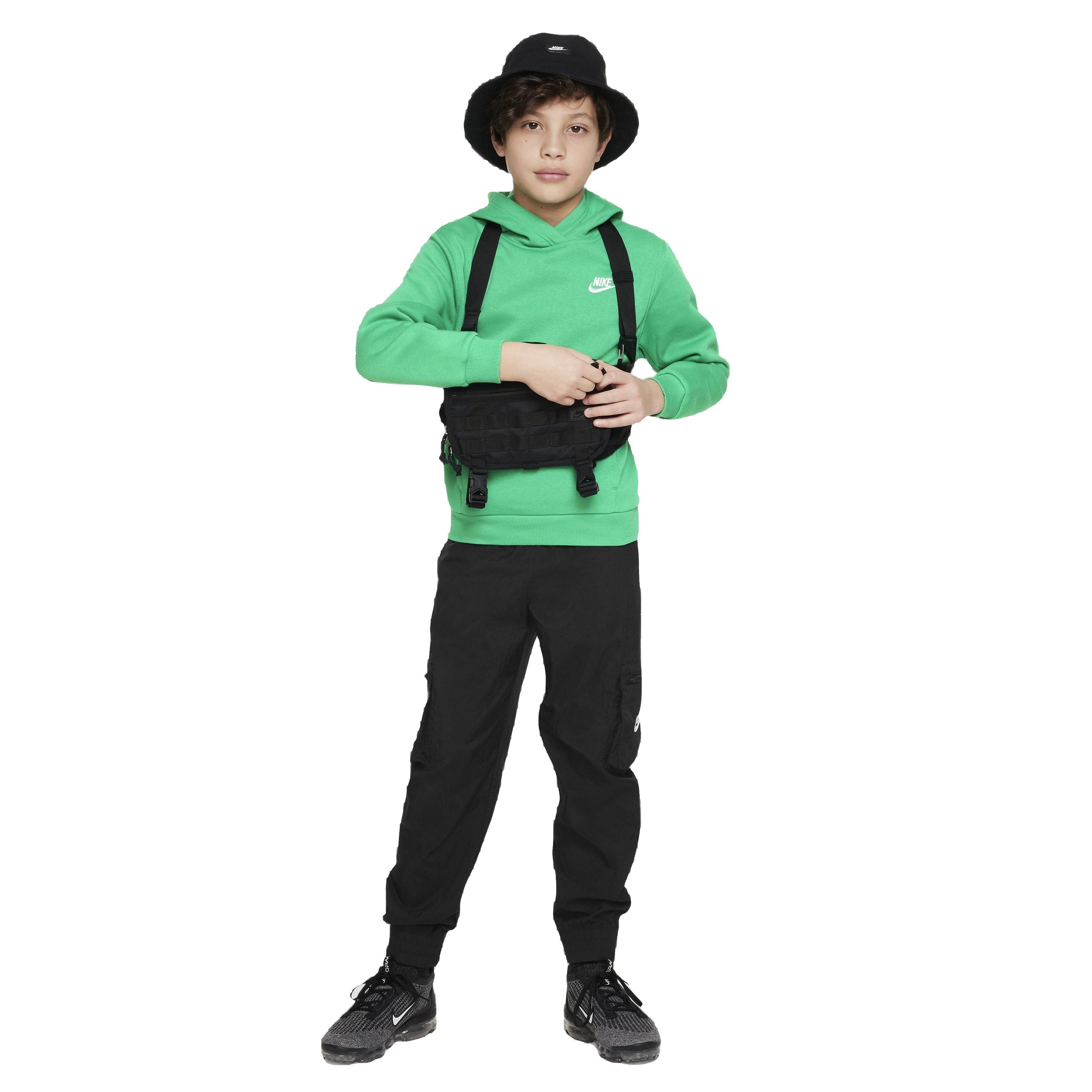 Nike Big Kids' Sportswear Club Fleece LBR Hoodie -Green - GREEN Thumbnail View 5