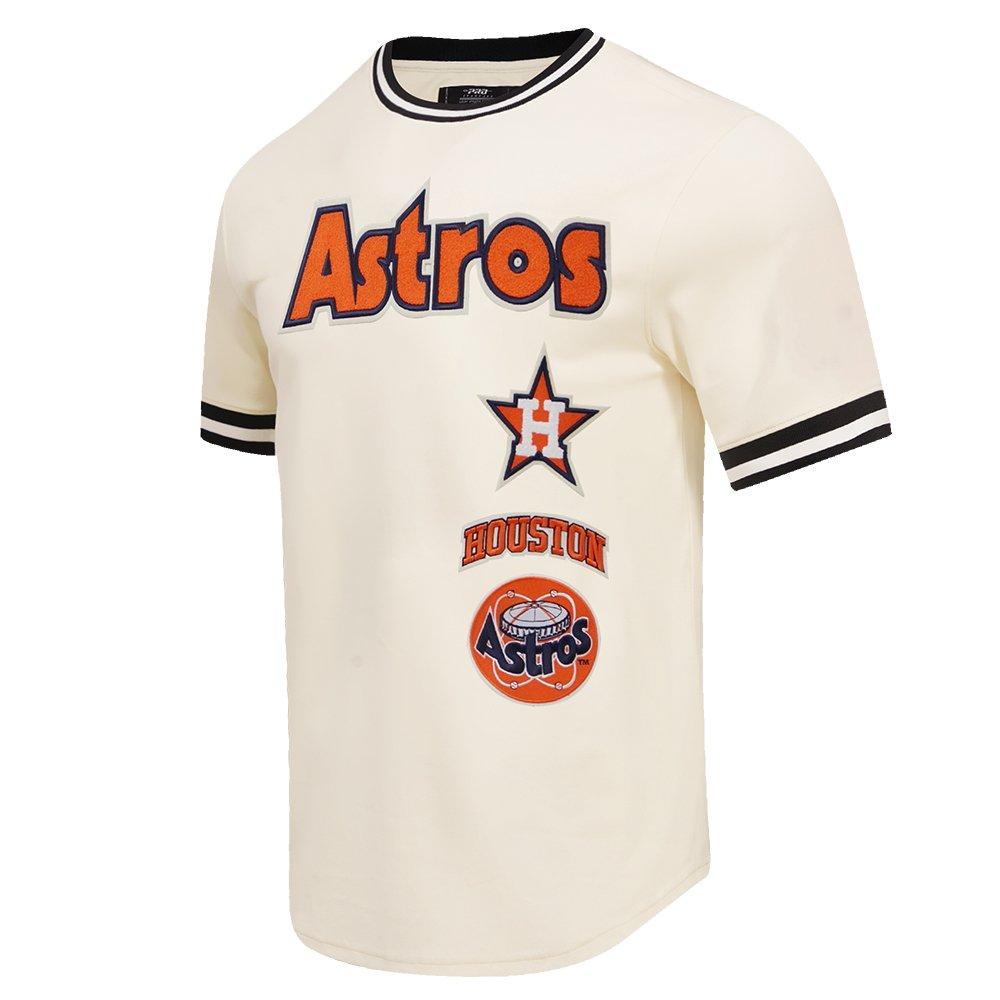 Pro Standard Men's MLB Houston Astros Retro Classic Double Knit Tee -Eggshell/Navy - EGGSHELL/NAVY Thumbnail View 3