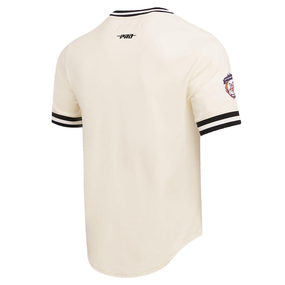 Pro Standard Men's MLB Houston Astros Retro Classic Double Knit Tee - Eggshell/Navy - EGGSHELL/NAVY Thumbnail View 4