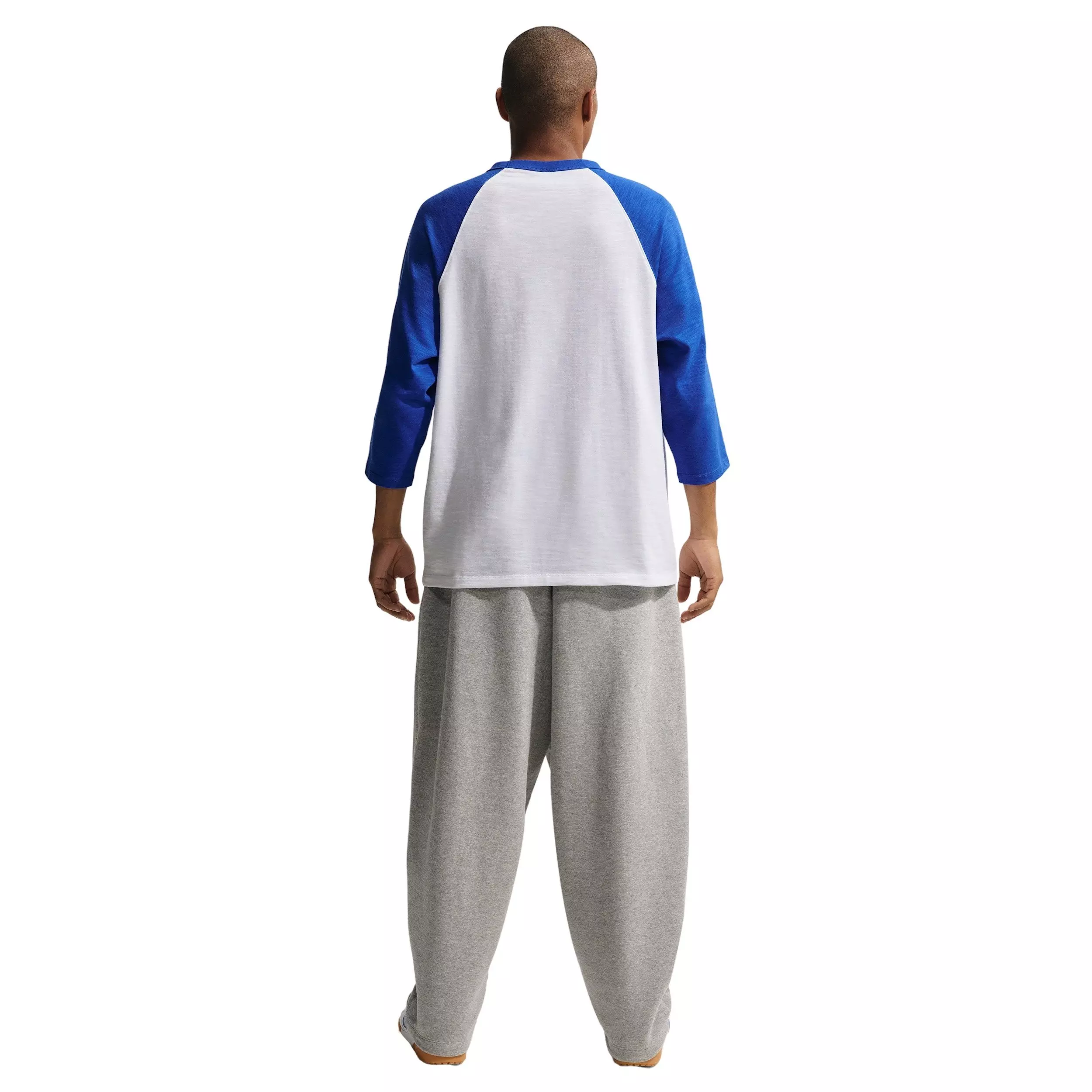 Nike Men's Sportswear Club 3/4-Sleeve Raglan Top - ROYAL/WHITE