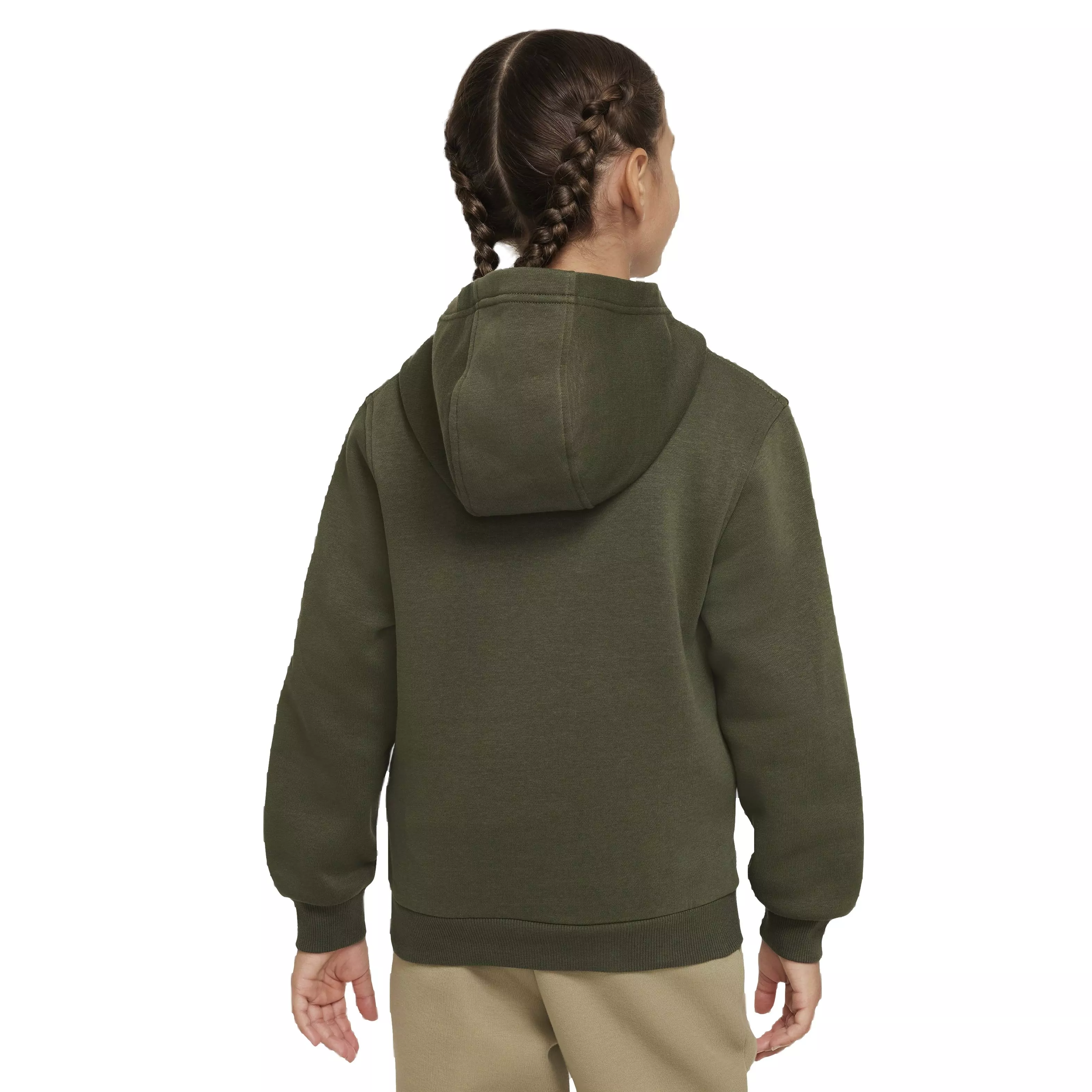 Nike Big Kids' Sportswear Club Fleece LBR Hoodie -Olive - OLIVE