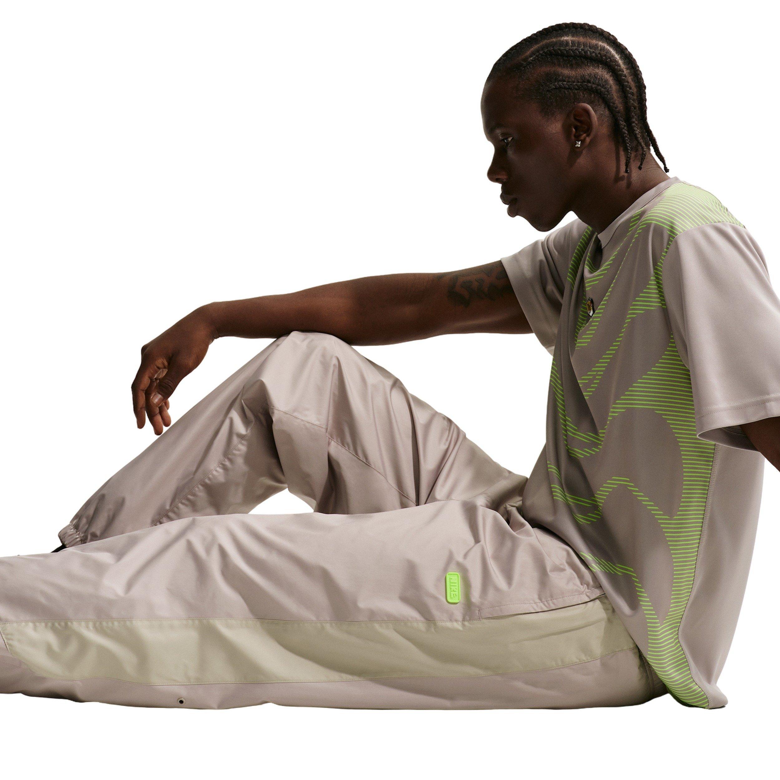 Nike Men's Windrunner Woven Graphic Pants - CREAM/VOLT Thumbnail View 3