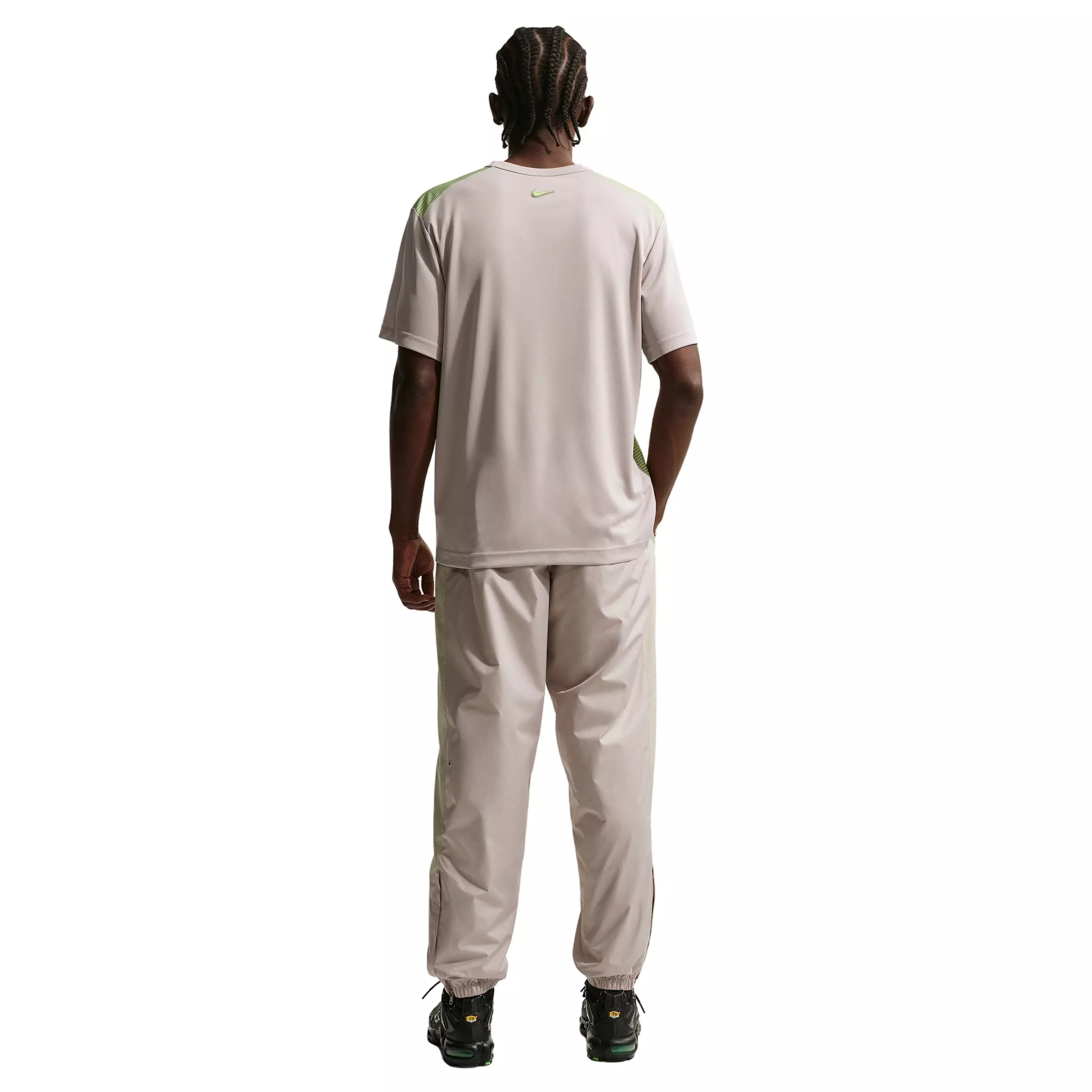 Nike Men's Windrunner Woven Graphic Pants - CREAM/VOLT