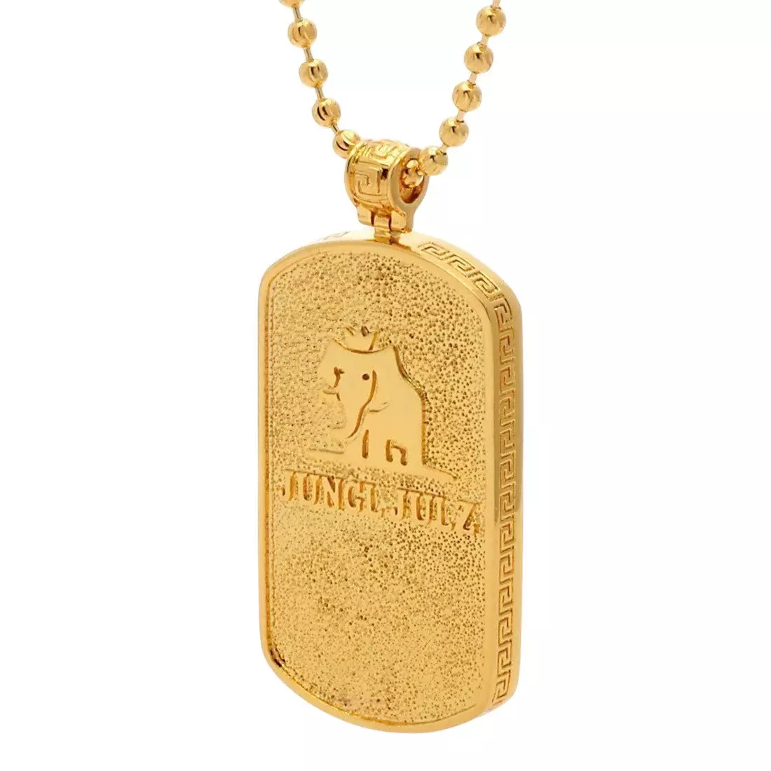 King Ice Iced Dog Tag Necklace - GOLD