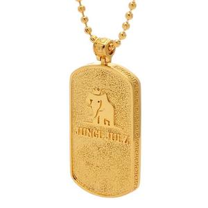 King Ice Iced Dog Tag Necklace - GOLD