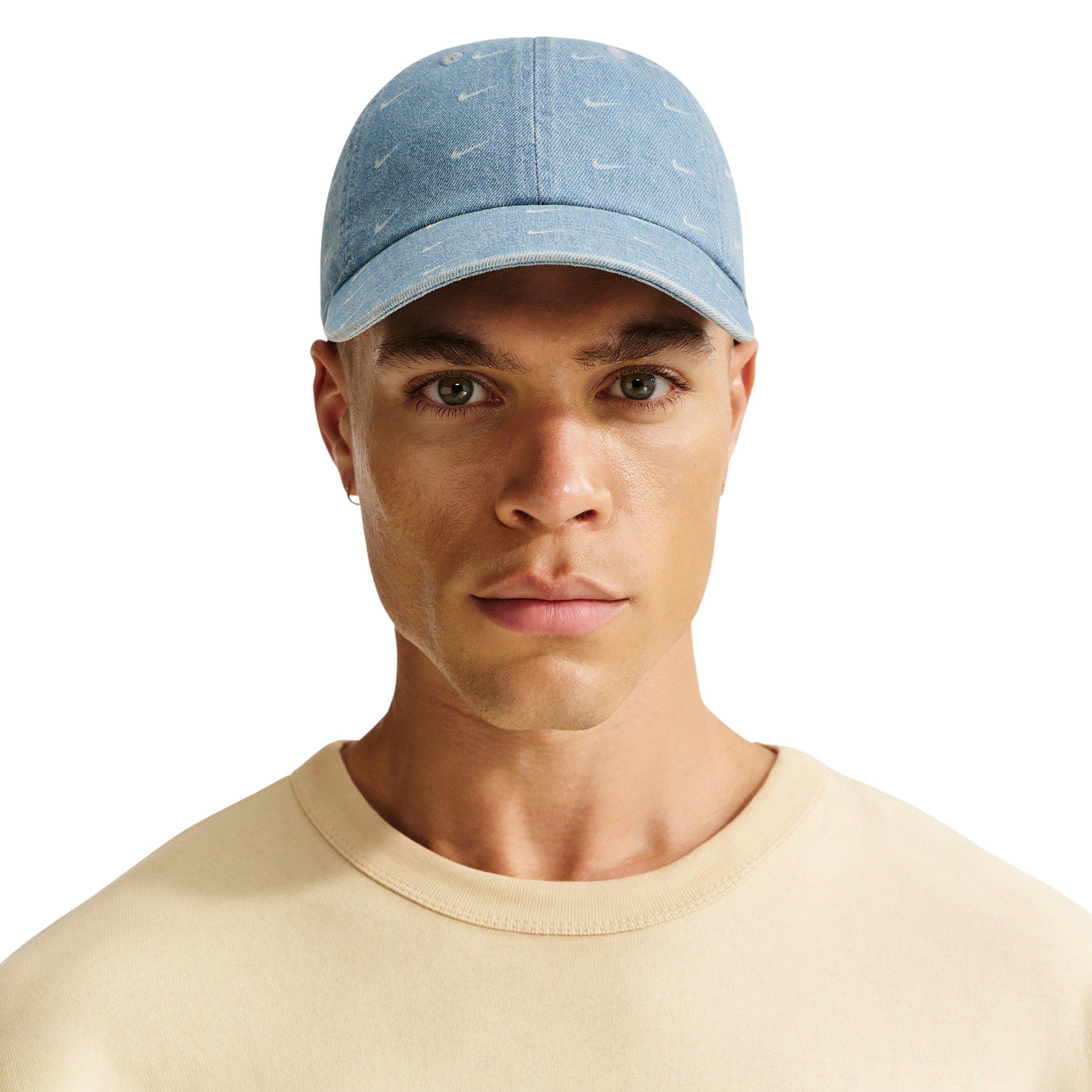 Nike Club Unstructured Denim Hat-Aegean Storm/Thunder Blue/White - BLUE/WHITE Thumbnail View 1