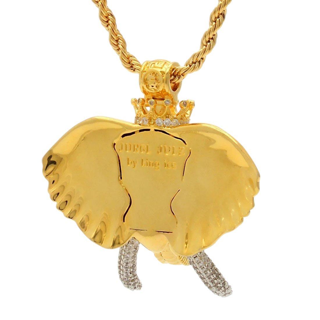 King Ice Elephant Necklace - GOLD