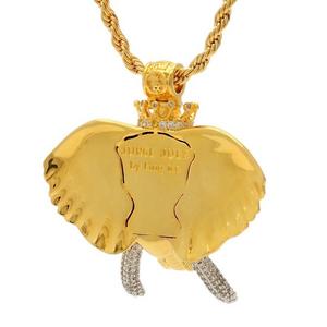 King Ice Elephant Necklace - GOLD