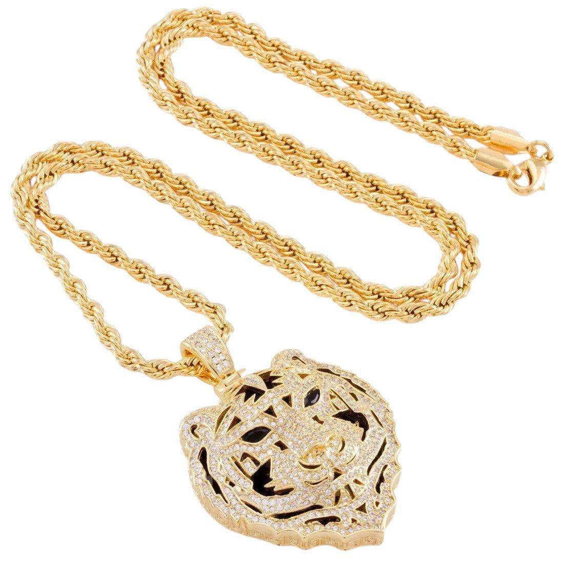 King Ice Bengal Tiger Necklace - GOLD