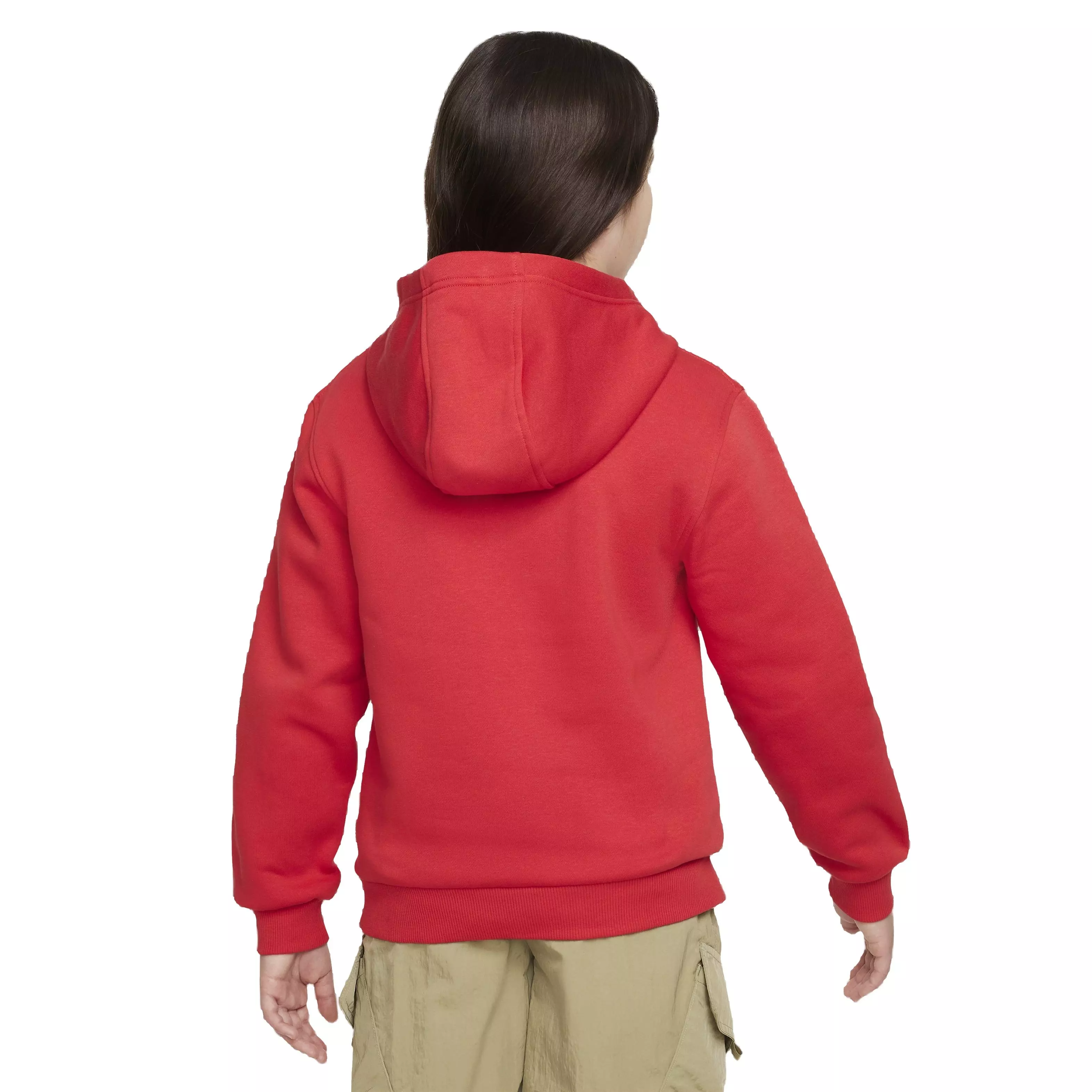 Nike Big Kids' Sportswear Club Fleece LBR Hoodie - Red - RED