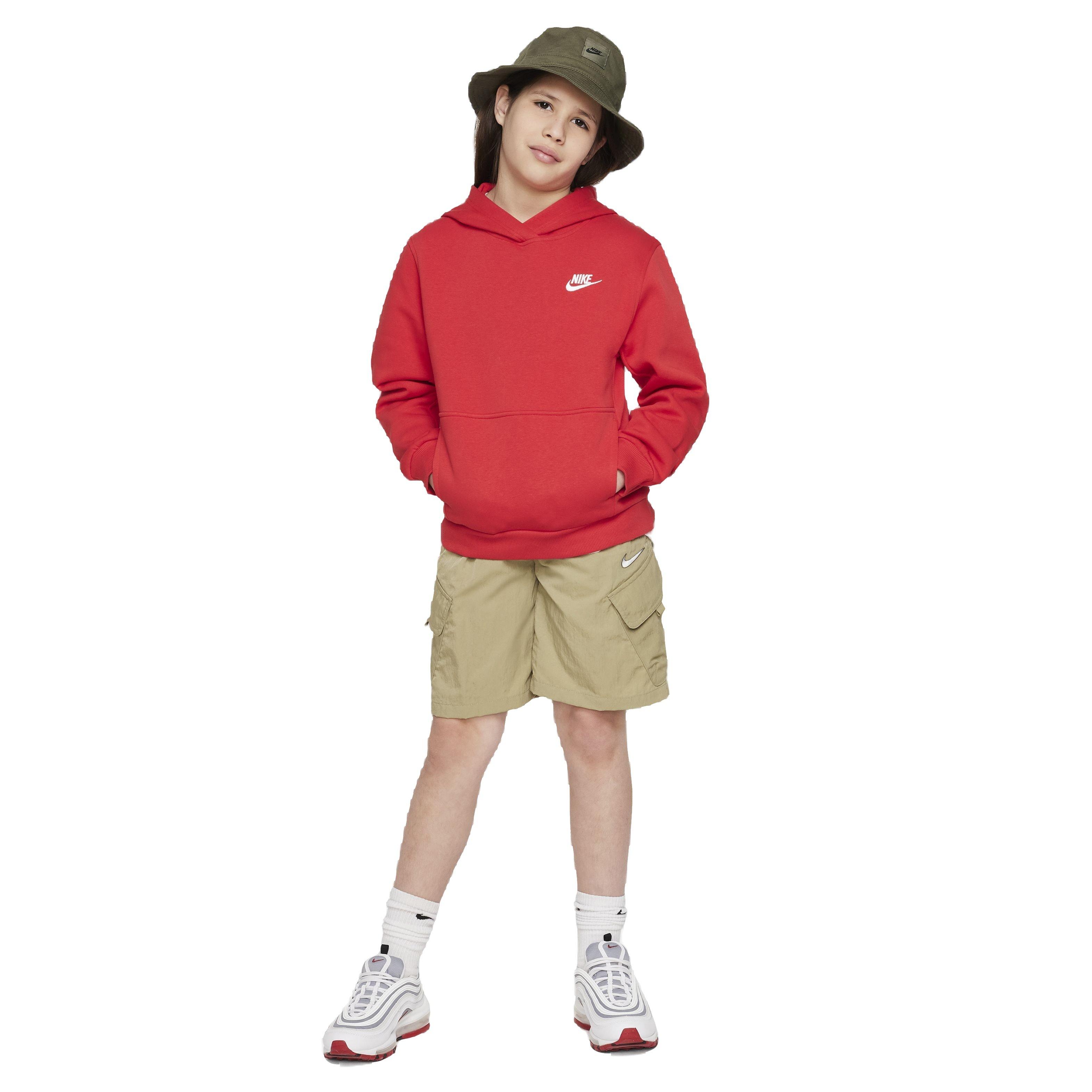 Nike Sportswear Club Fleece​ LBR Big Kids'  Red Hoodie