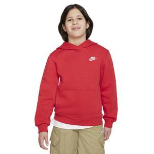 Nike Big Kids' Sportswear Club Fleece LBR Hoodie -Red