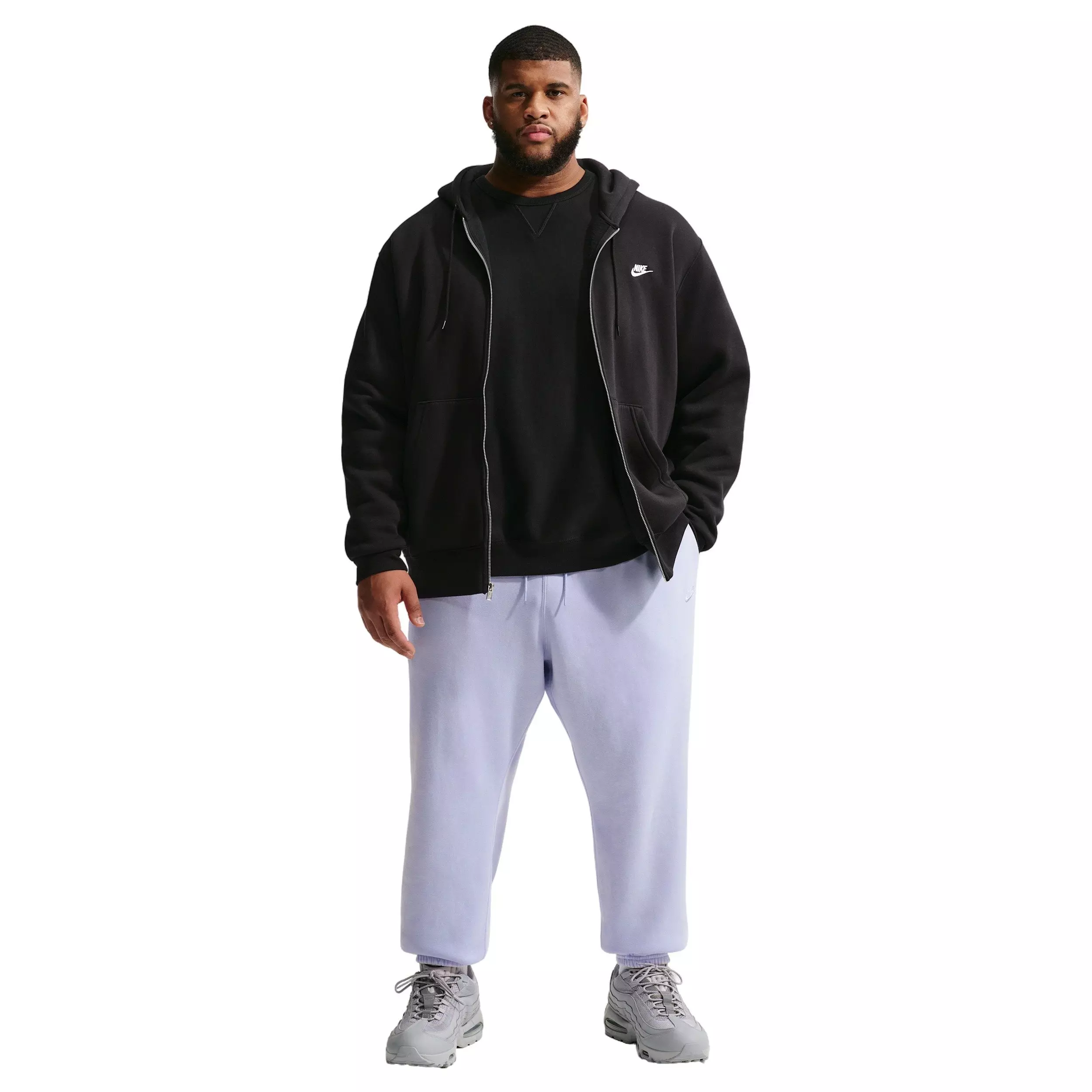 Nike Men's Sportswear Club BB Cuffed Fleece Washed Pants - GHOST