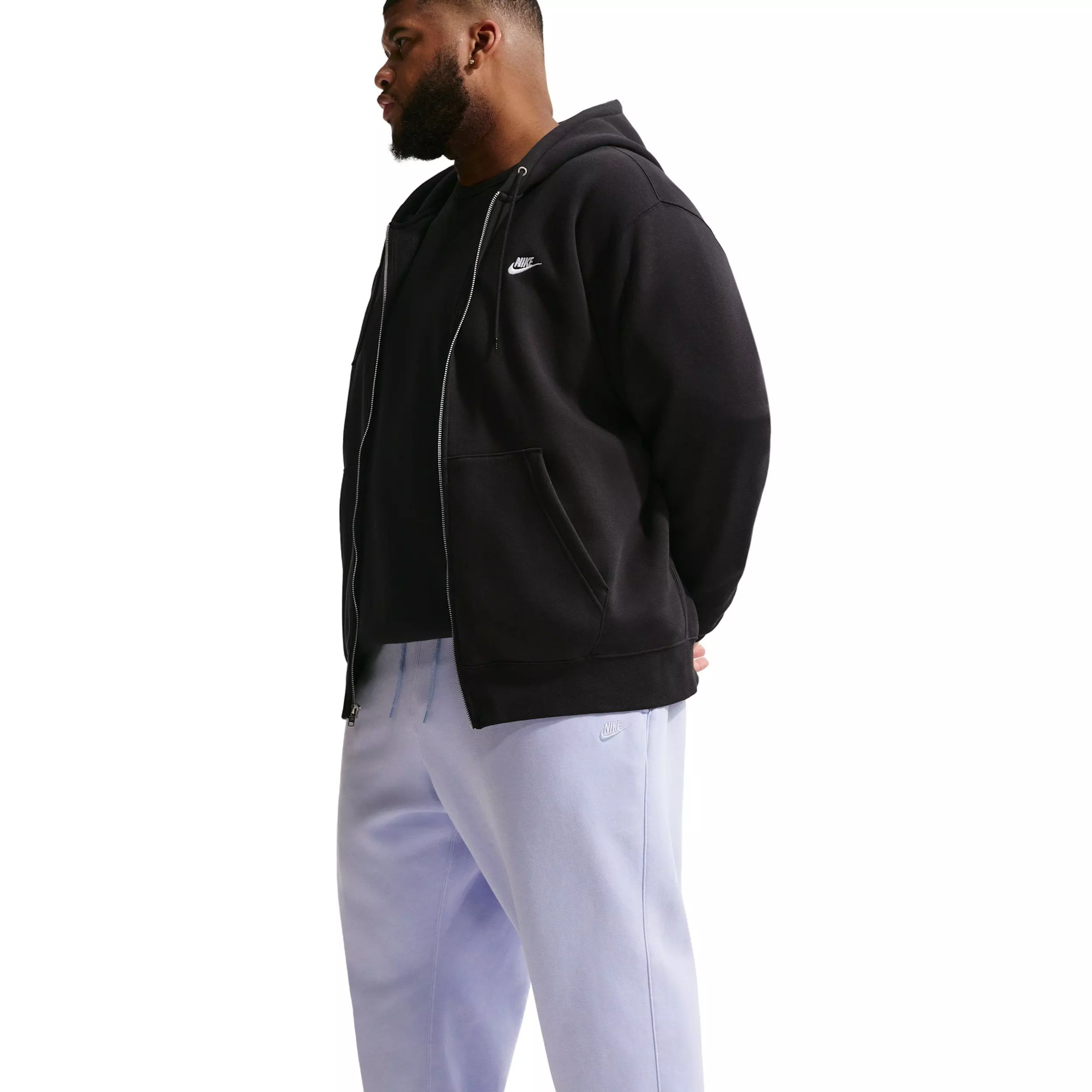 Nike Men's Sportswear Club BB Cuffed Fleece Washed Pants - GHOST